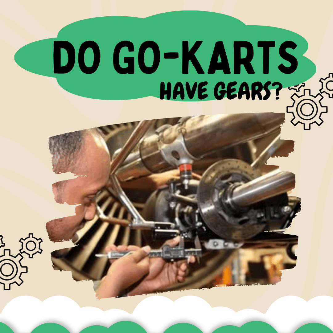 A mechanic fixing a go kart