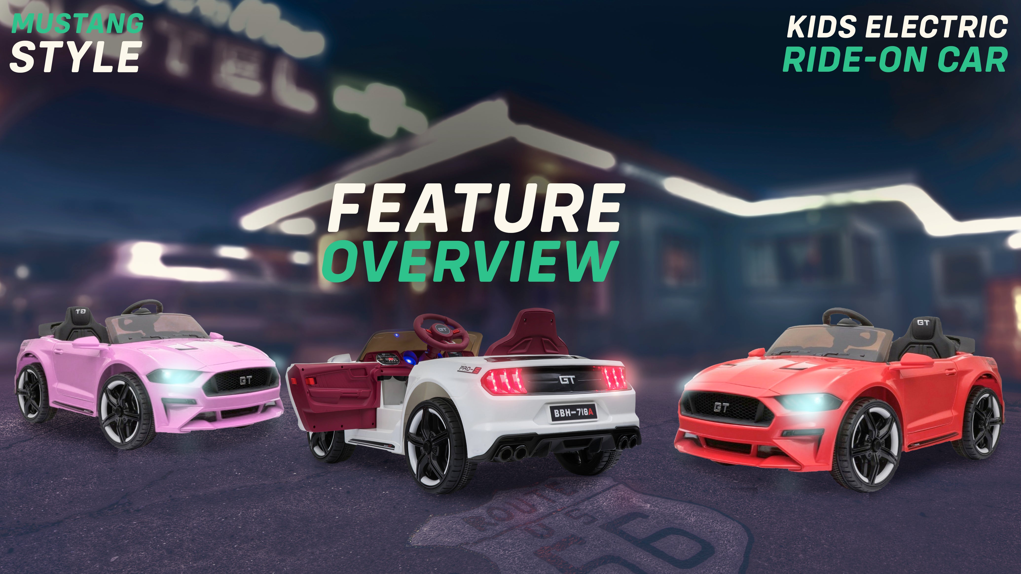 Ford Mustang Style 12V Electric Ride on Car For Kids