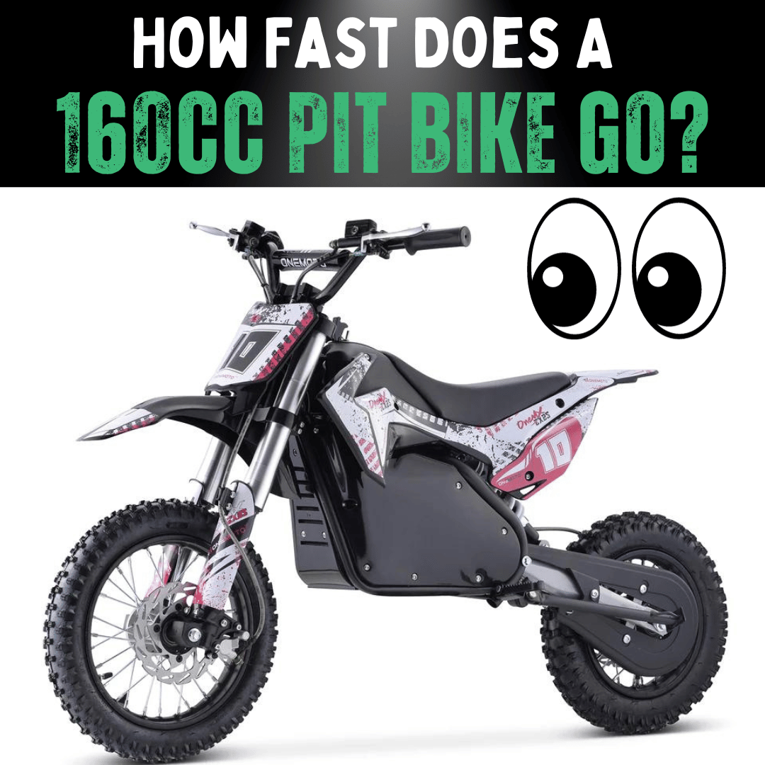 a 160cc pit bike with graphical eyes looking at it