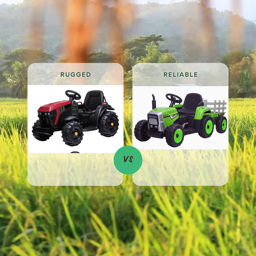 What Is The Difference Between The John Deere Style Tractor and Trailer Big 12V and the RiiRoo JDX Tractor with Trailer