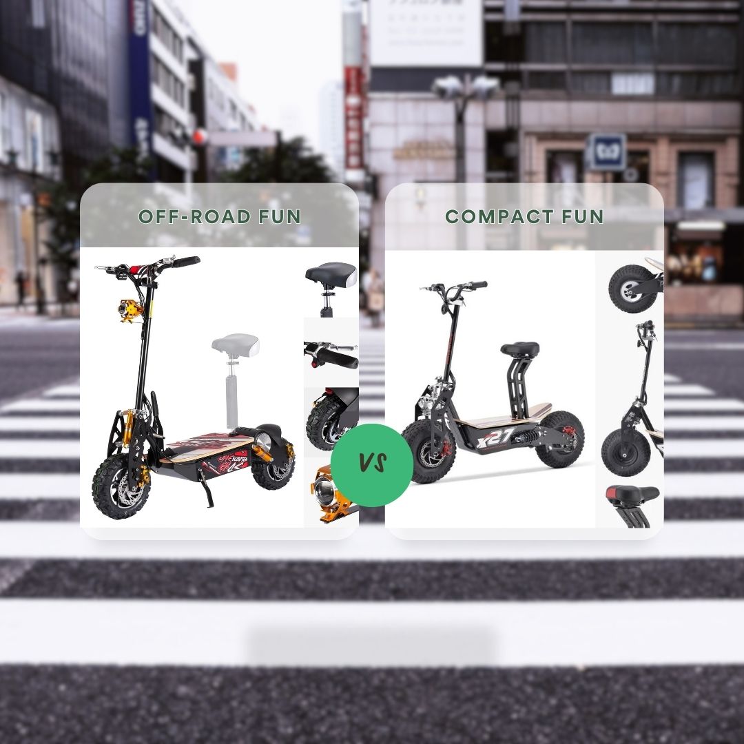 What Is The Difference Between The Off Road Adult Electric Foldable Scooter 2000W and the OneScooter EX5S | 48V | 1600W?