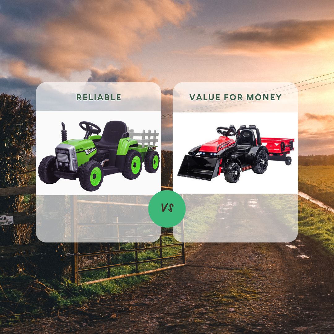 What Is The Difference Between The RiiRoo JDX™ with Trailer and the Kids Tractor With Trailer
