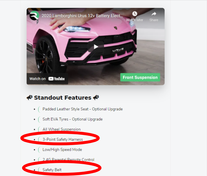 Different Ride-on Toy Seat Types