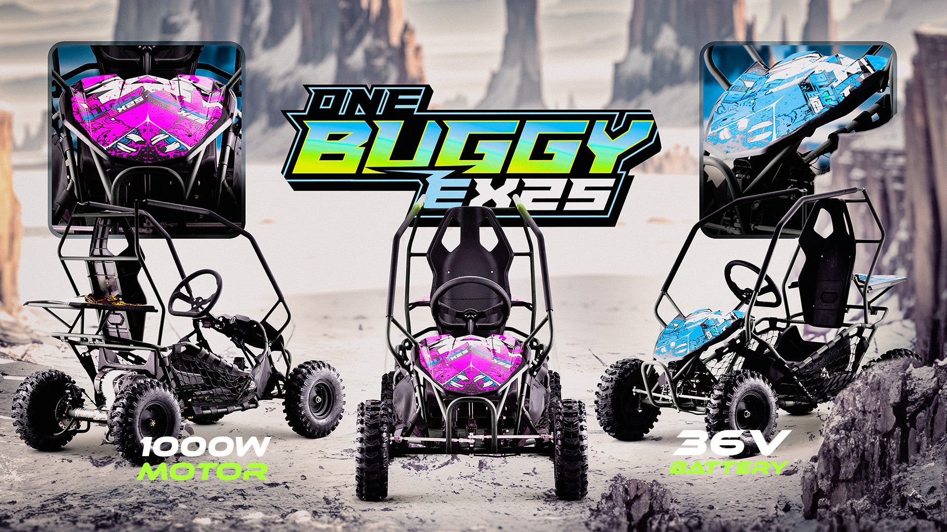 OneBuggy™ | EX2S | 1000 W | 36 V | Elektrischer UTV-Buggy