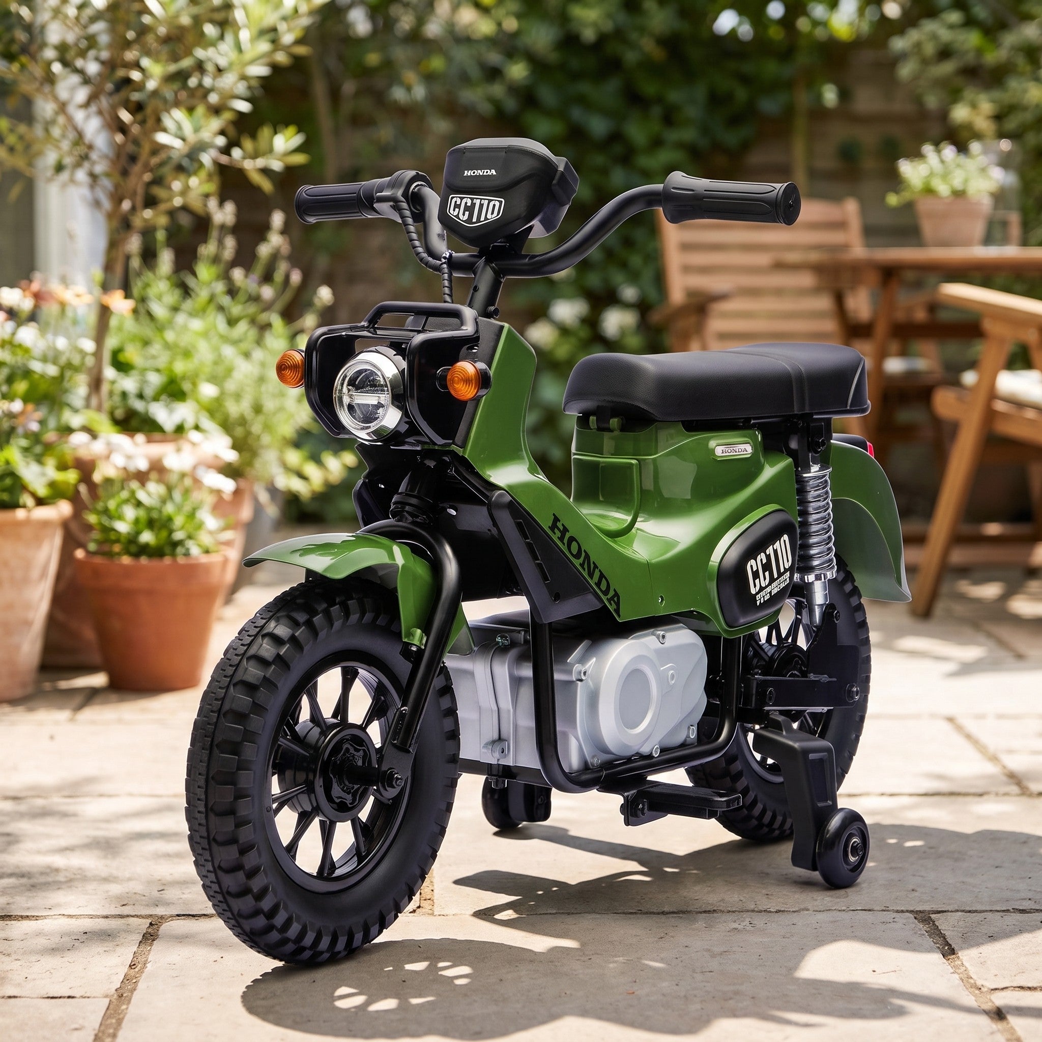 08-licensed-honda-cross-cub-110-24v-kids-electric-ride-on-motorbike-green-garden-lifestyle.jpg
