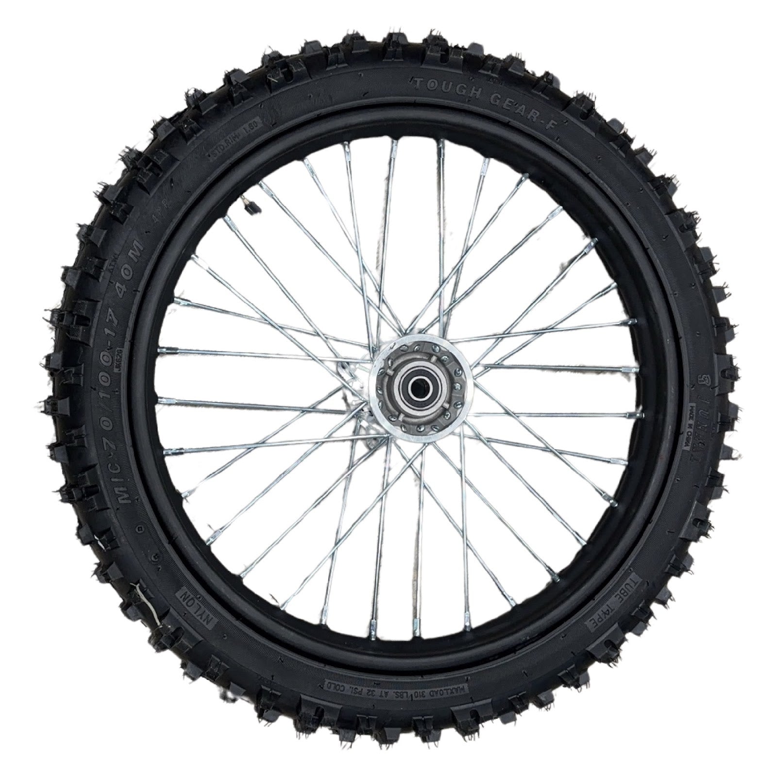 Replacement Wheel for Kids Ride on's - Front wheel 17 inch for 140cc dirt bike - 104-3190