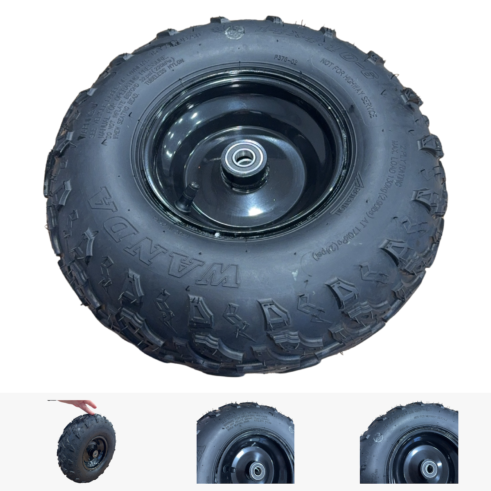 Replacement Wheel for Kids Ride on's - Front Wheel for Electric and Petrol Buggy - 104-3175