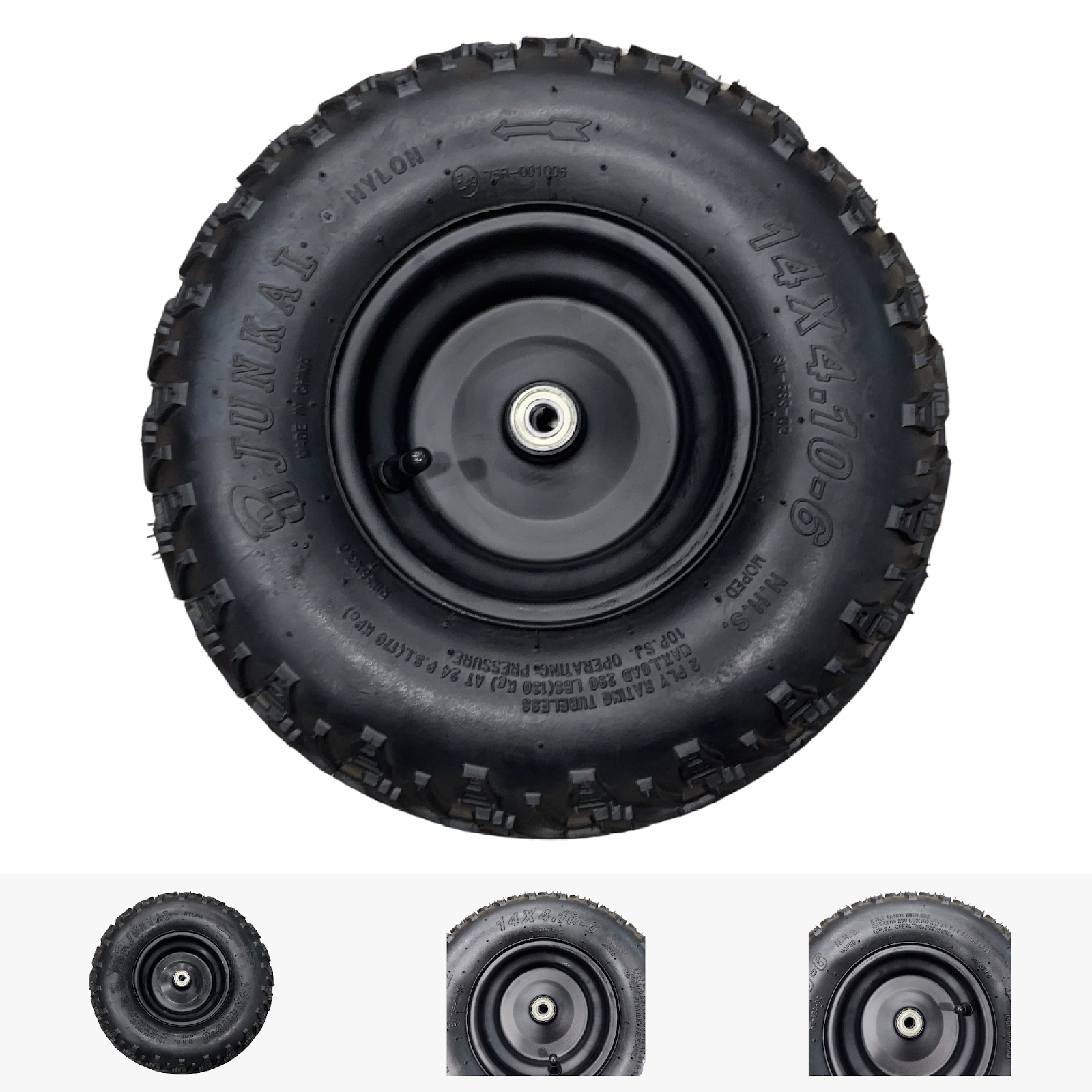 Replacement Wheel for Kids Ride on's - Front Left Wheel 6 inch for OneBuggy-EX2S - 104-3185