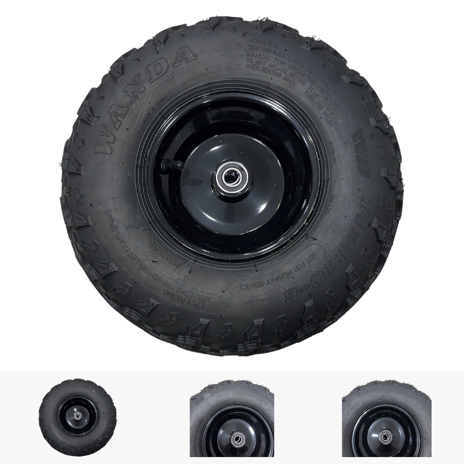 Replacement Wheel for Kids Ride on's - Front Right Wheel 6 inch for OneKart-EX3S/PX3S - 104-3187