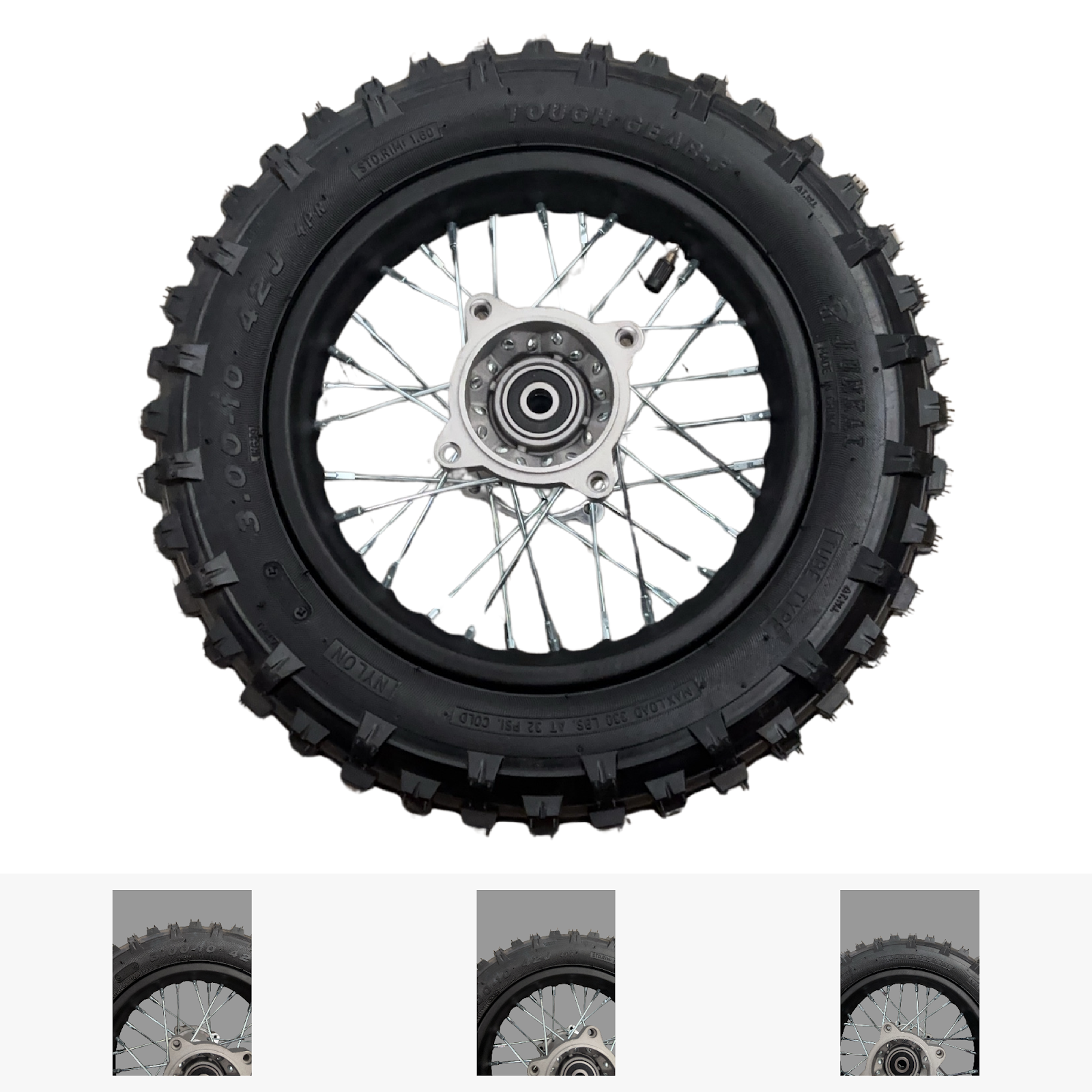 Replacement Wheel for Kids Ride on's - OneMX PX2S Rear Wheel 10 inch 110cc dirt bike - 104-3127