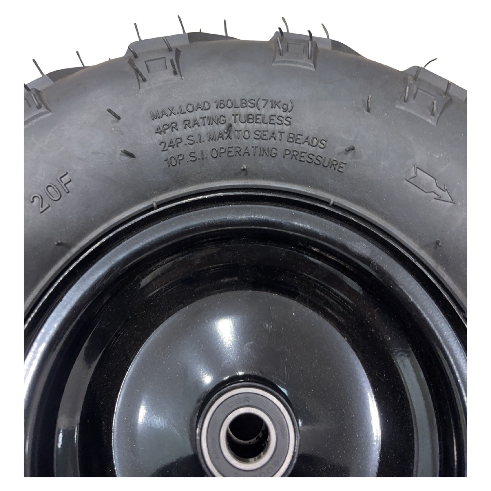 Replacement Wheel for Kids Ride on's - Front Left Wheel for 212cc Petrol Buggy - 104-3192