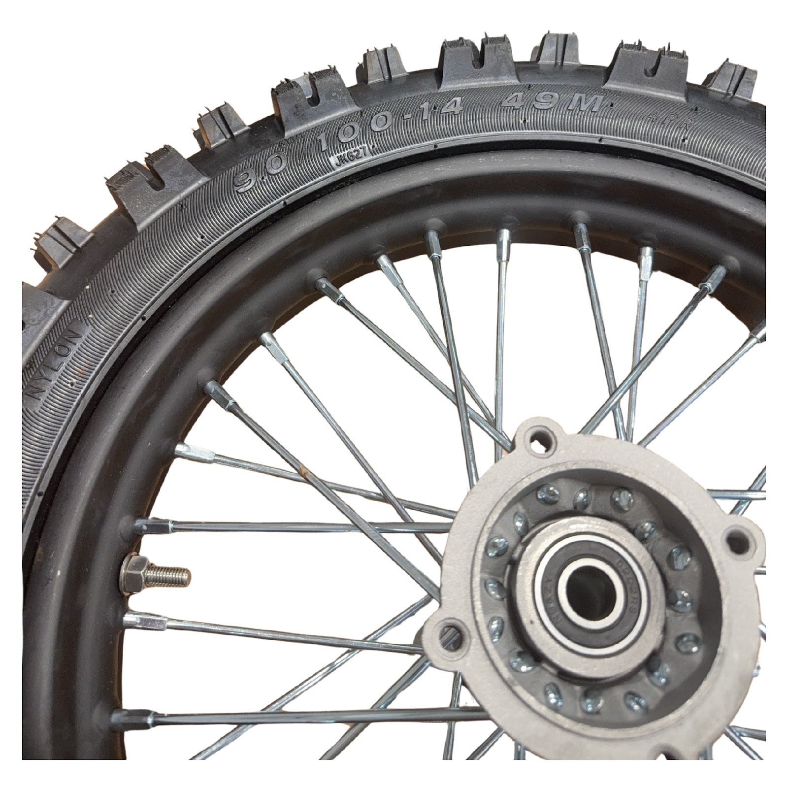 Replacement Wheel for Kids Ride on's - Rear Wheel 14inch for 140cc Dirt Bike - 104-3191