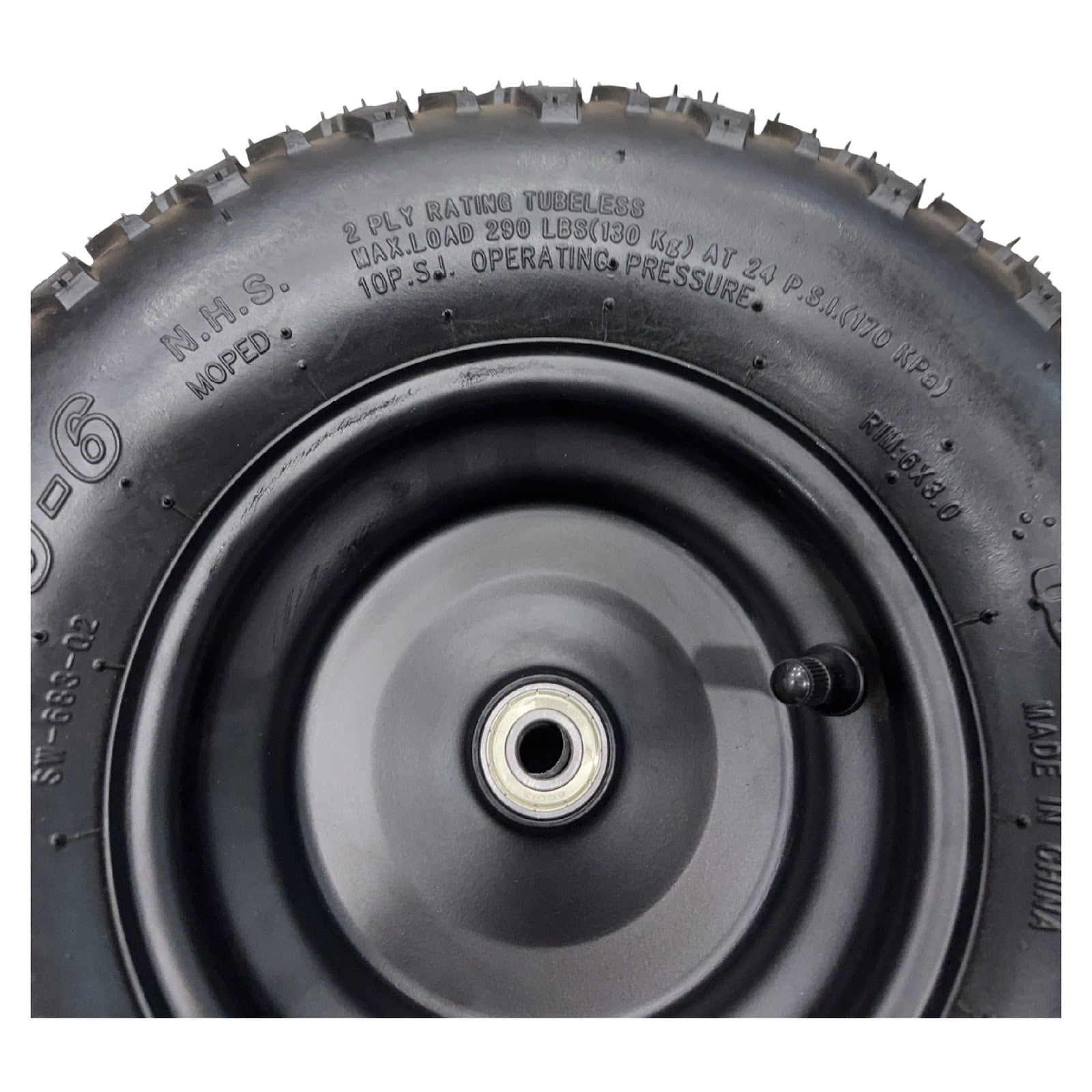 Replacement Wheel for Kids Ride on's - Front Left Wheel 6 inch for OneBuggy-EX2S - 104-3185