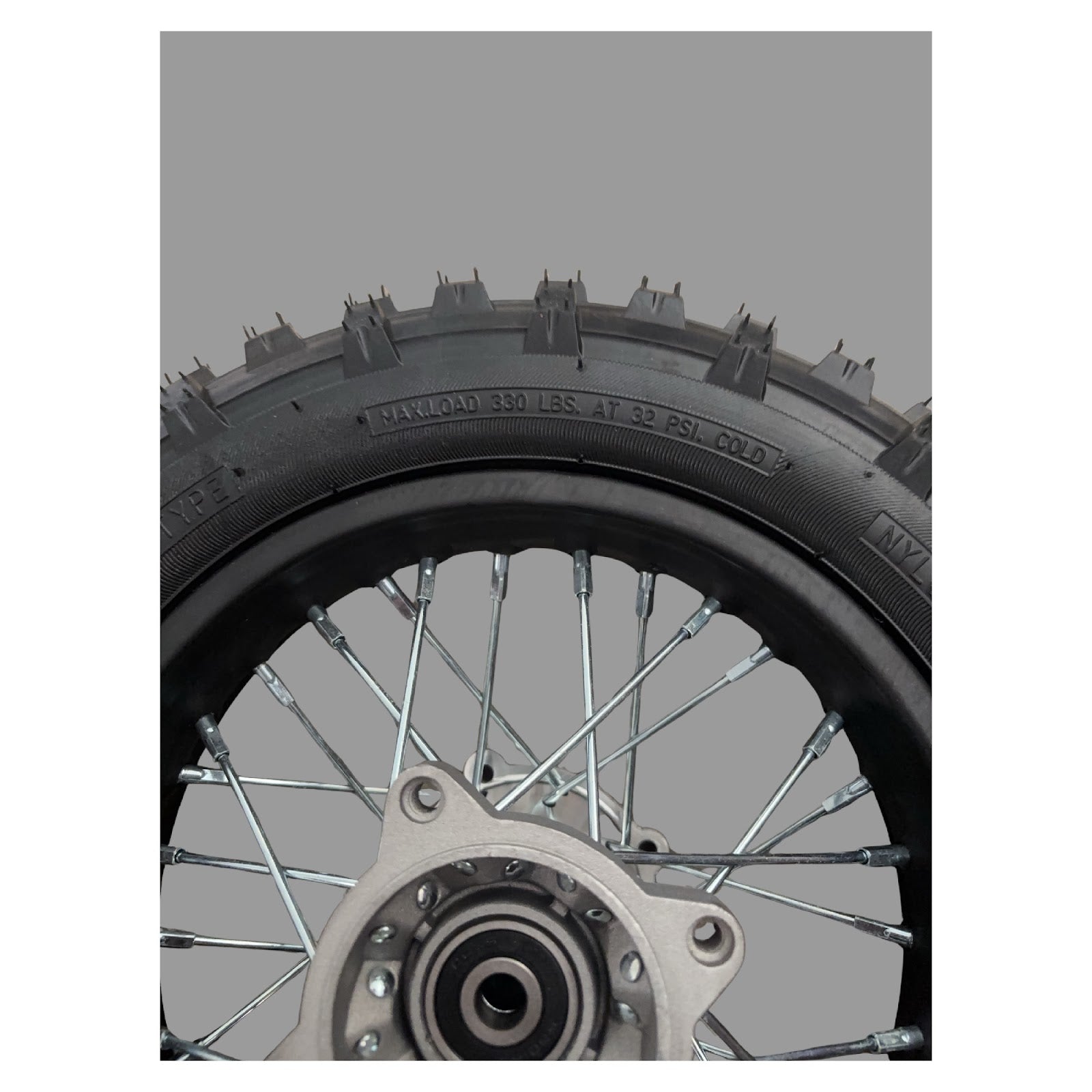 Replacement Wheel for Kids Ride on's - OneMX PX2S Rear Wheel 10 inch 110cc dirt bike - 104-3127