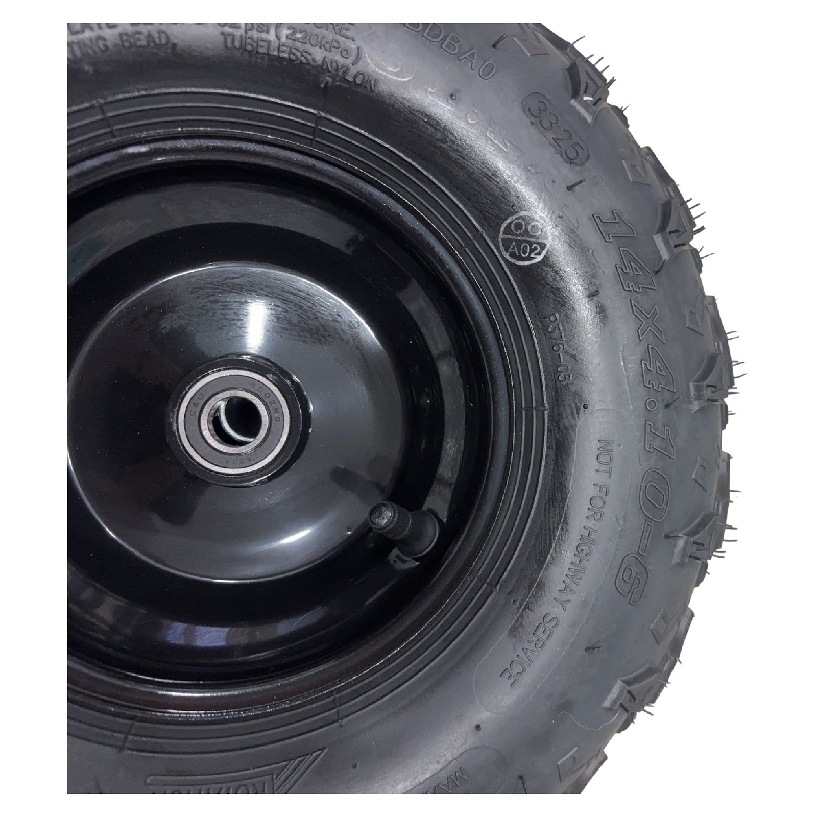 Replacement Wheel for Kids Ride on's - Front Left Wheel 6 inch 98cc Go Kart - 104-3188