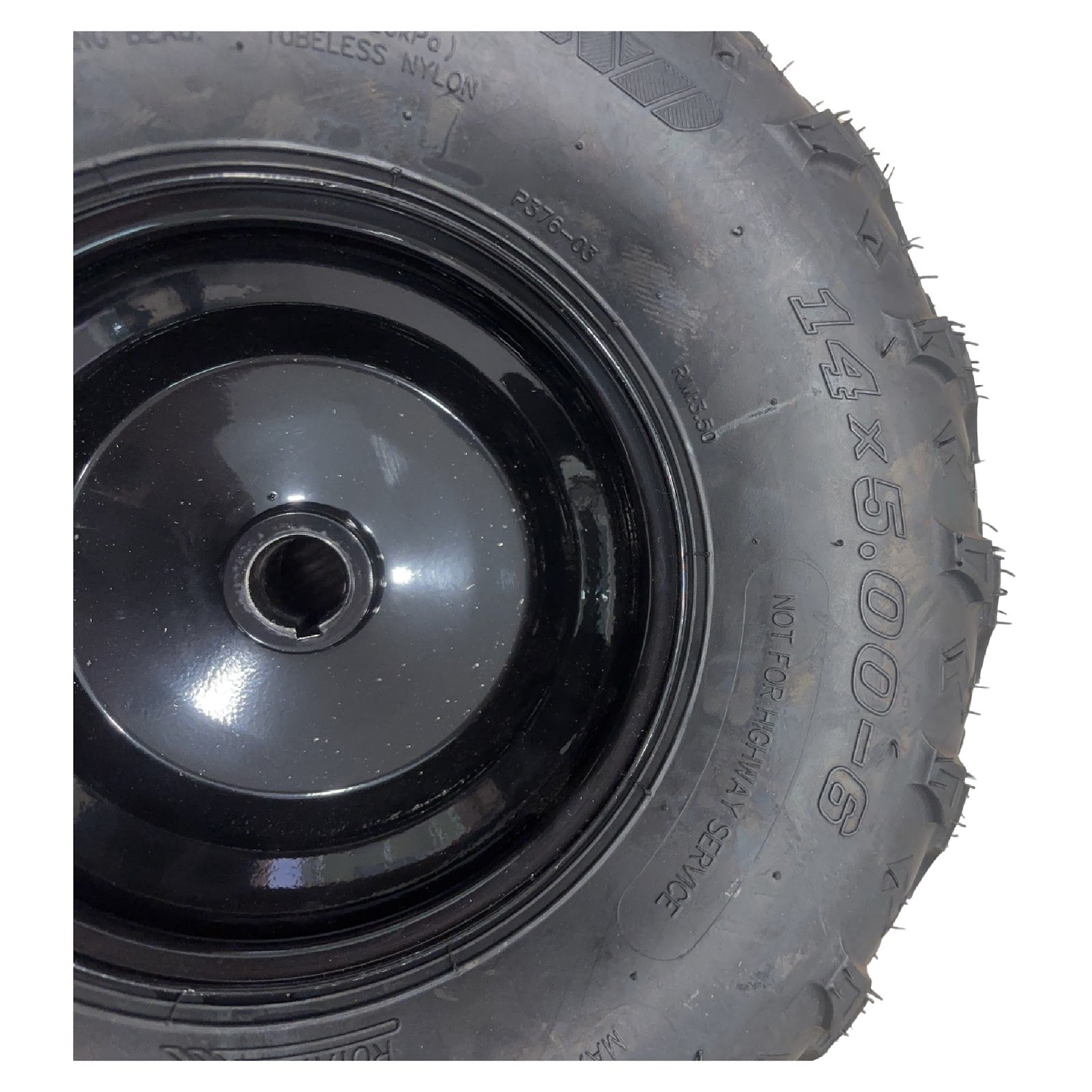 Replacement Wheel for Kids Ride on's - Front Right Wheel 6 inch for 98cc Go Kart OneKART-EX3S - 104-3183