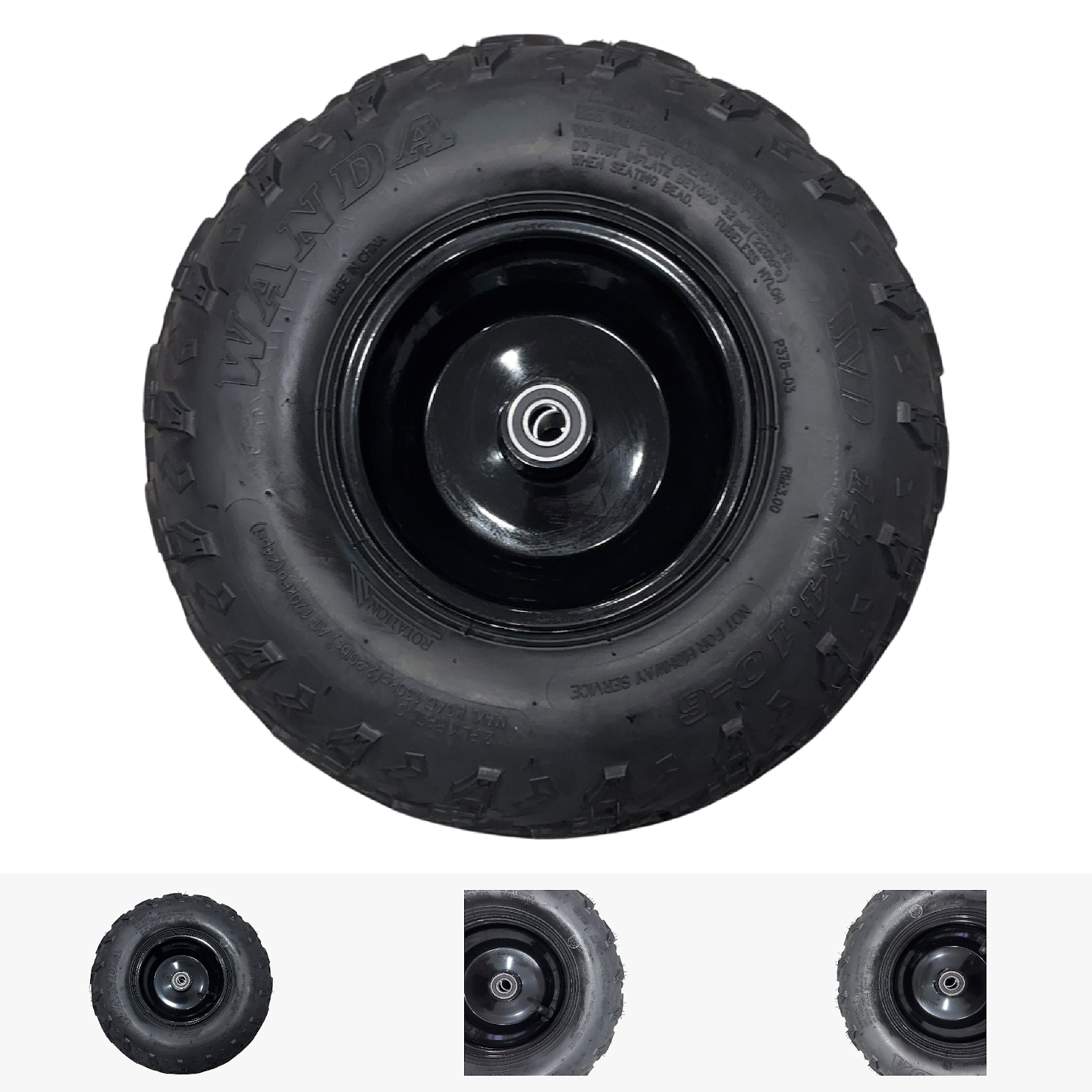 Replacement Wheel for Kids Ride on's - Front Left Wheel 6 inch 98cc Go Kart - 104-3188