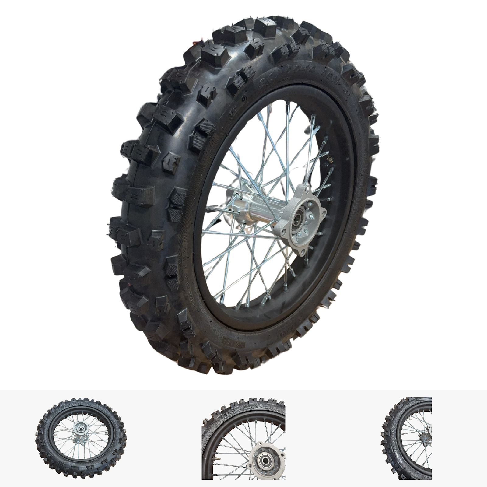 Replacement Wheel for Kids Ride on's - Rear Wheel 14inch for 140cc Dirt Bike - 104-3191