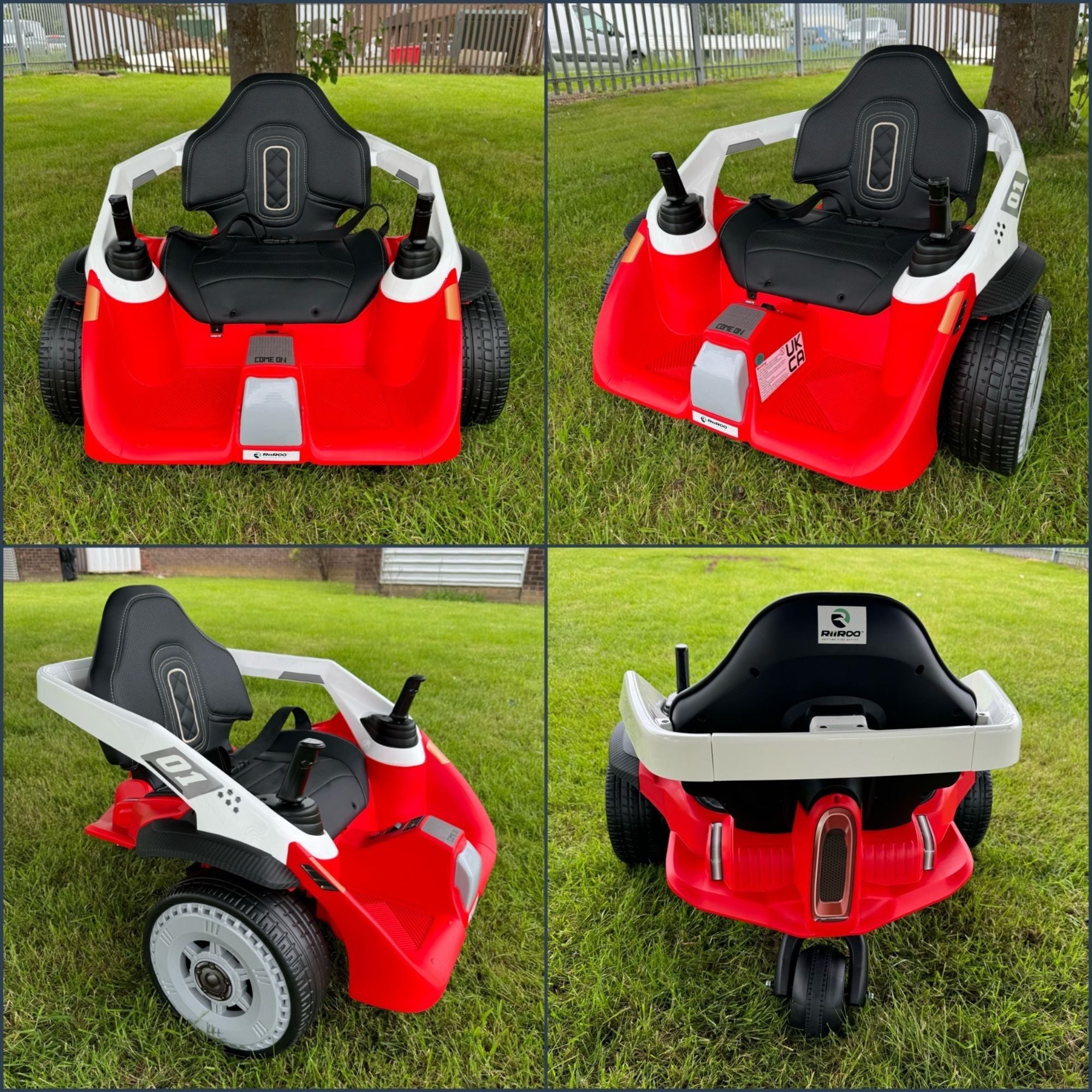 24V Electric Dodgem Waltzer Car 3 Wheels Zero Turn