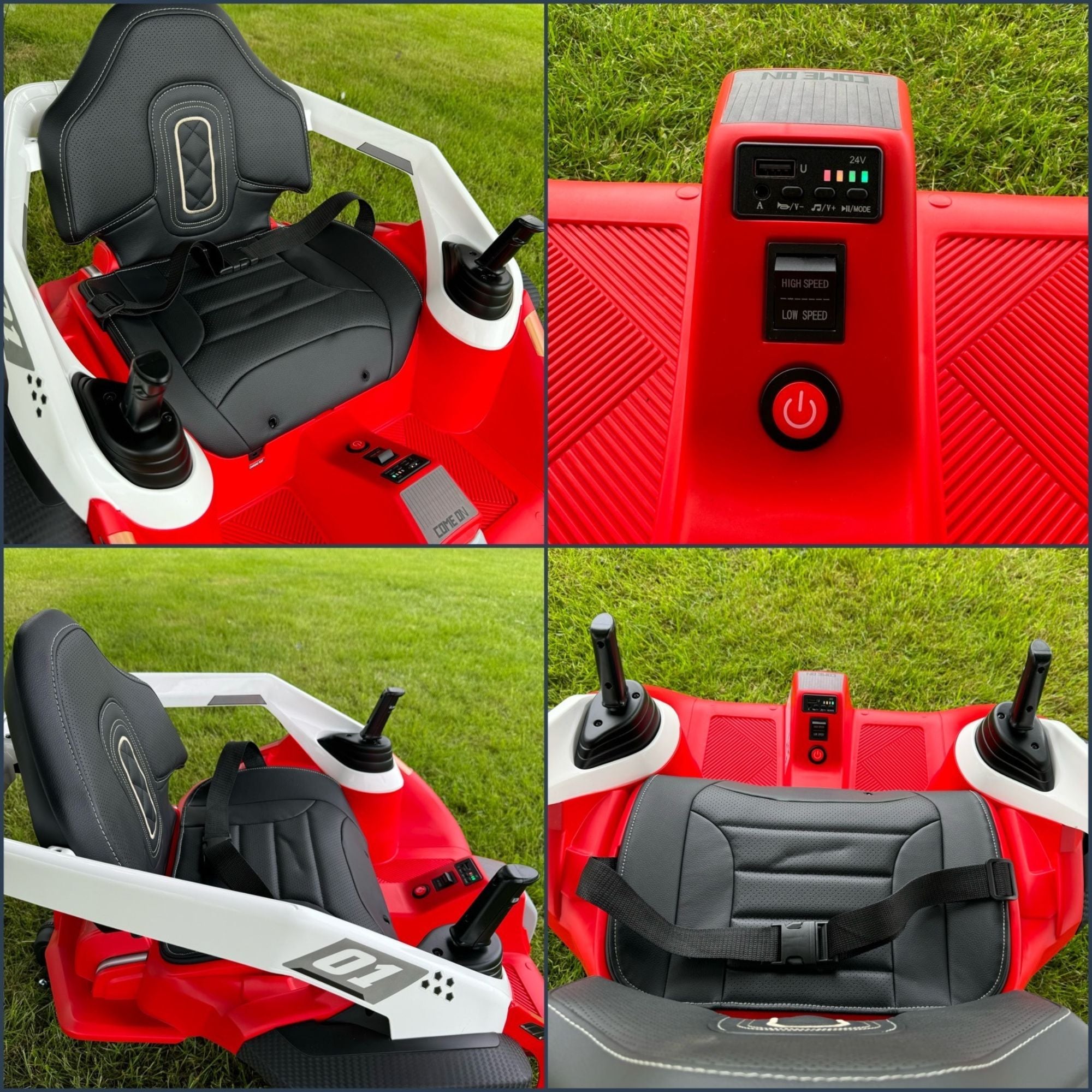 24V Electric Dodgem Waltzer Car 3 Wheels Zero Turn