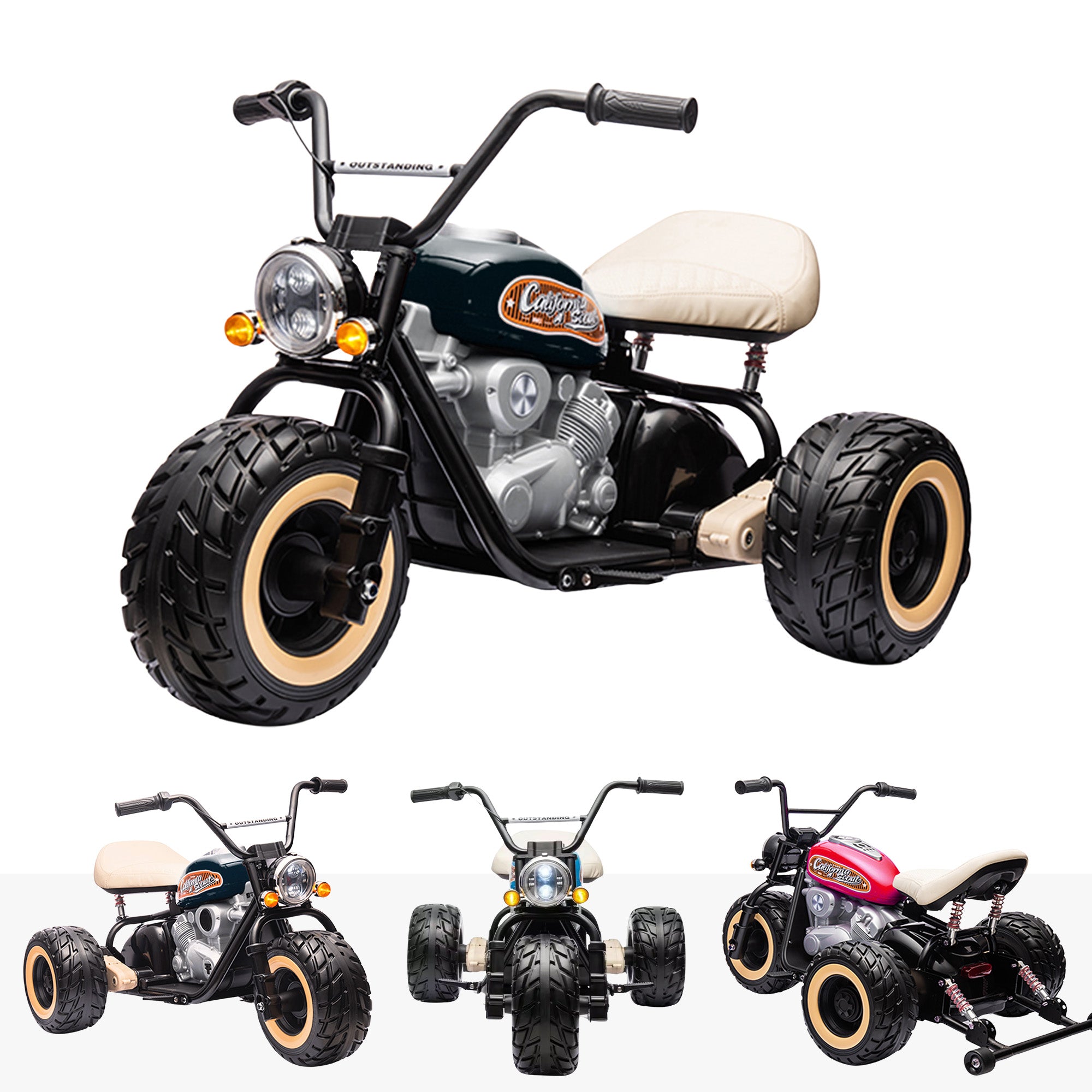 24V ElectroChopper Junior Electric Harley-Inspired Motorbike