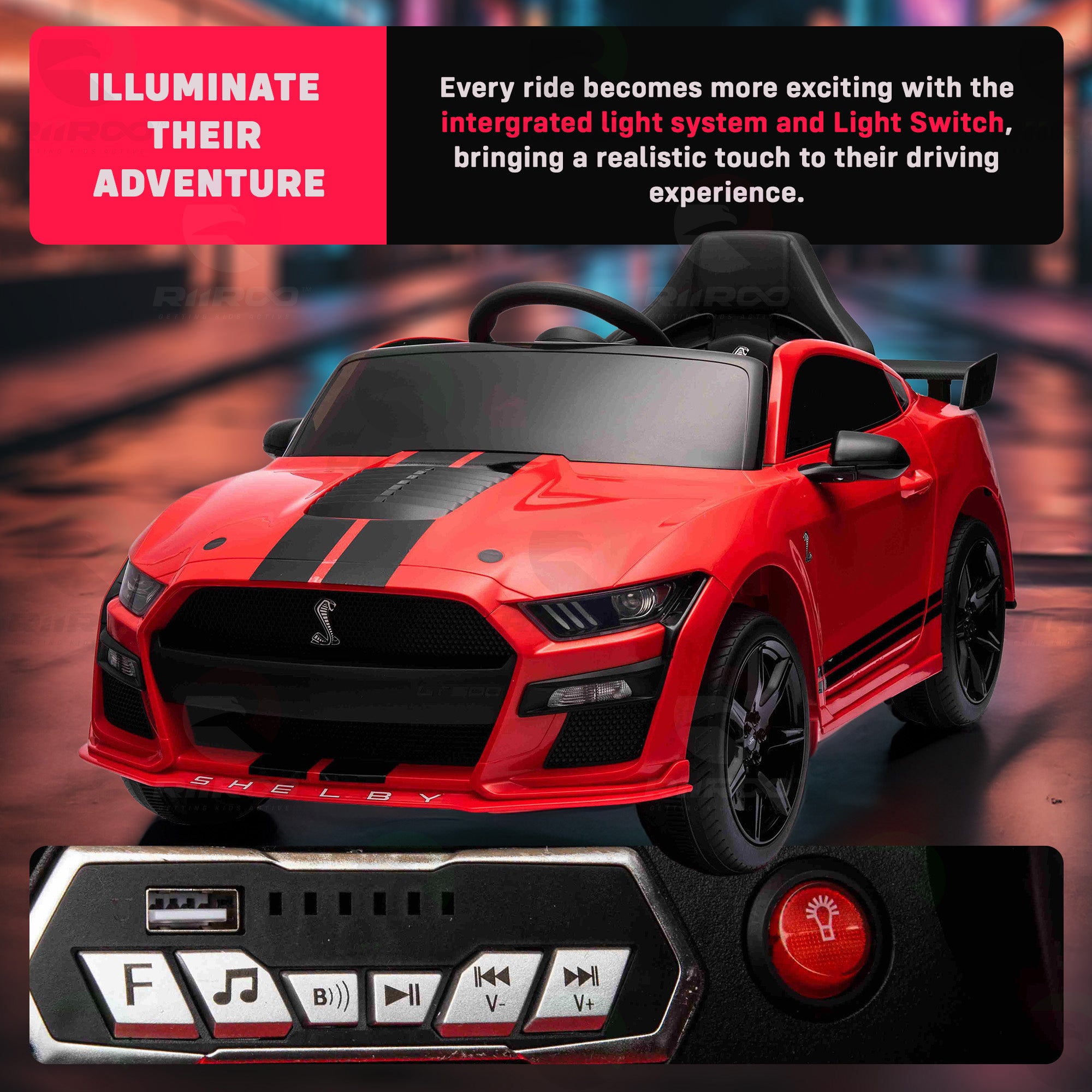 FORD Mustang GT500 Shelby Cobra 12V - Licensed