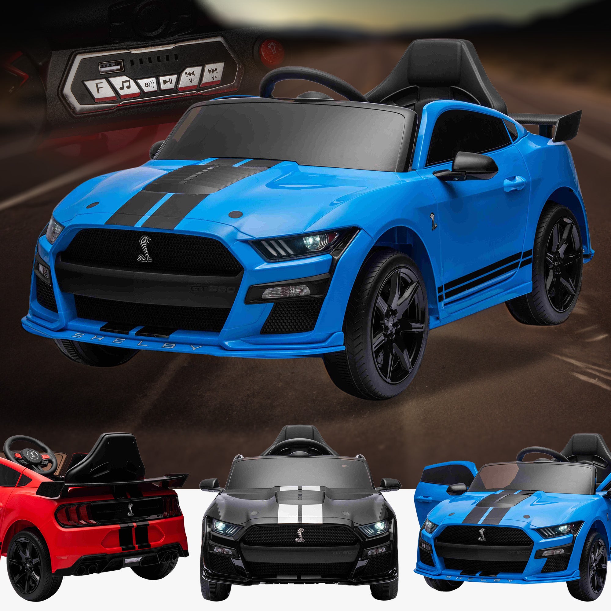 FORD Mustang GT500 Shelby Cobra 12V - Licensed