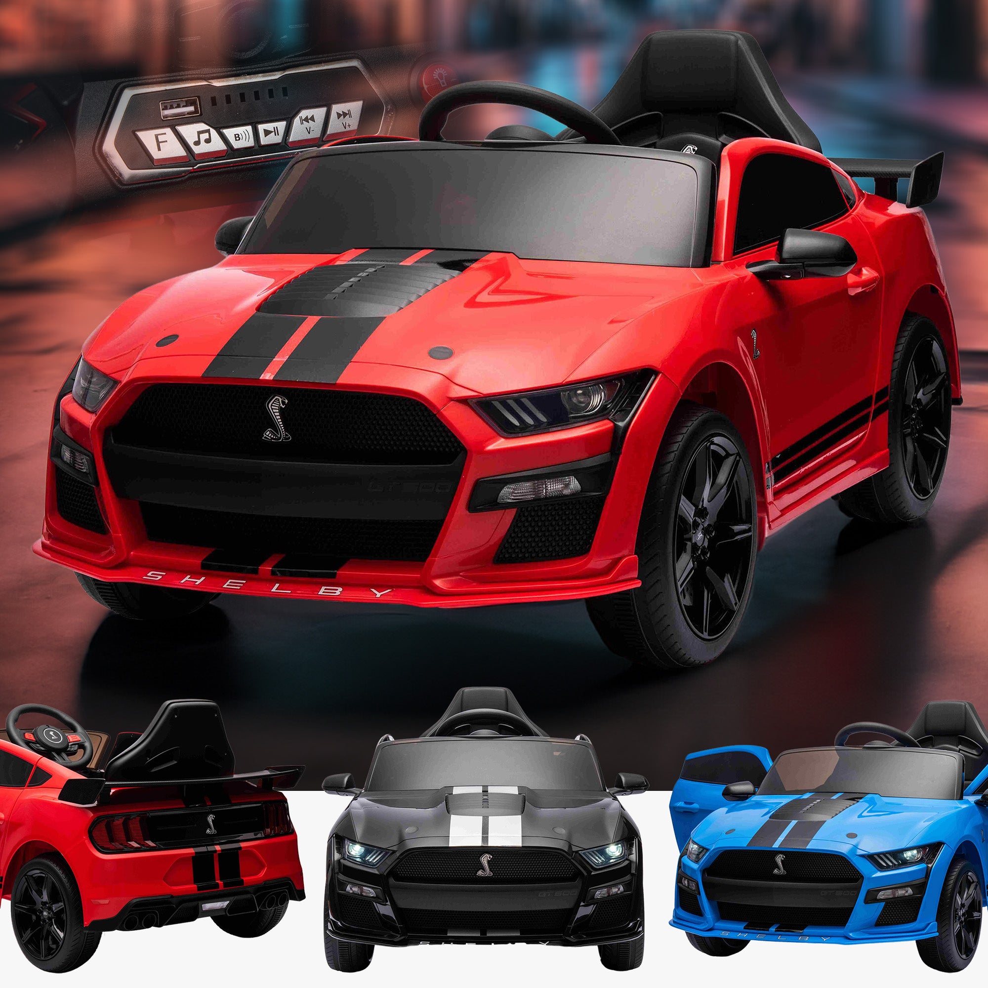 FORD Mustang GT500 Shelby Cobra 12V - Licensed