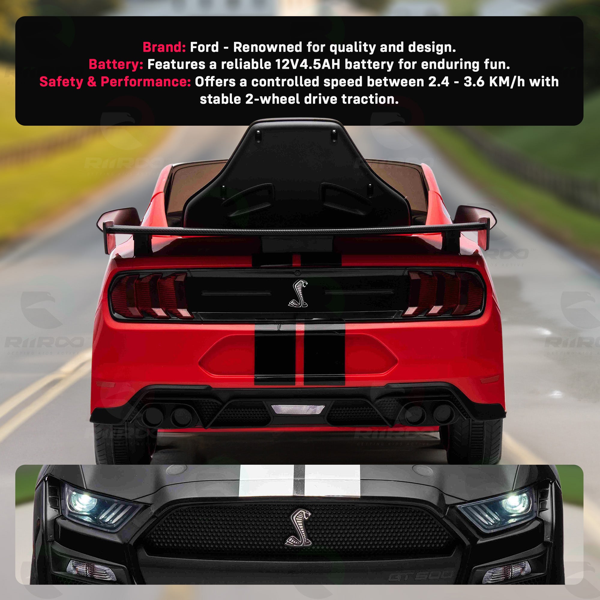 FORD Mustang GT500 Shelby Cobra 12V - Licensed