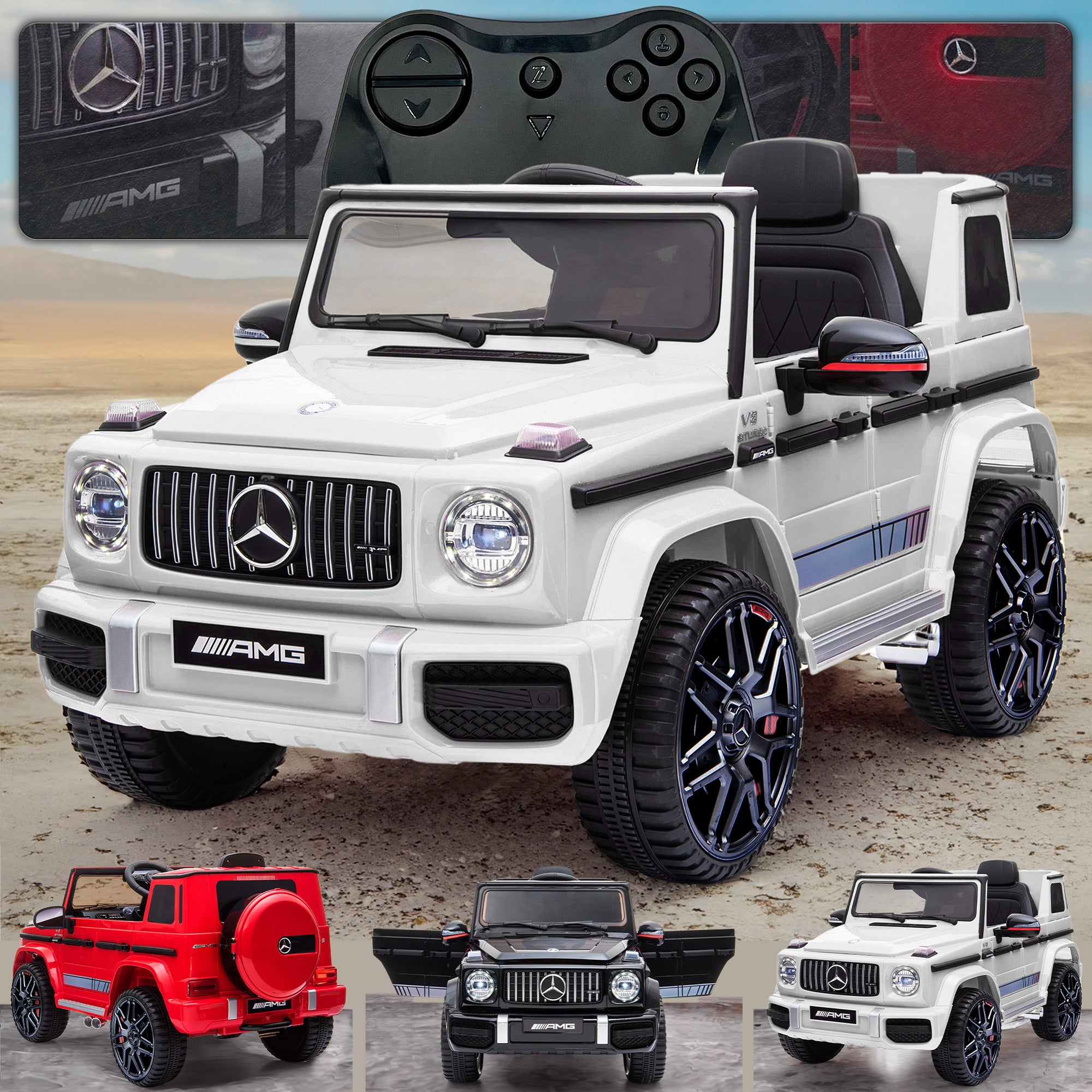 Mercedes G63 AMG 12V Battery Electric Maxi Ride on Car RiiRoo