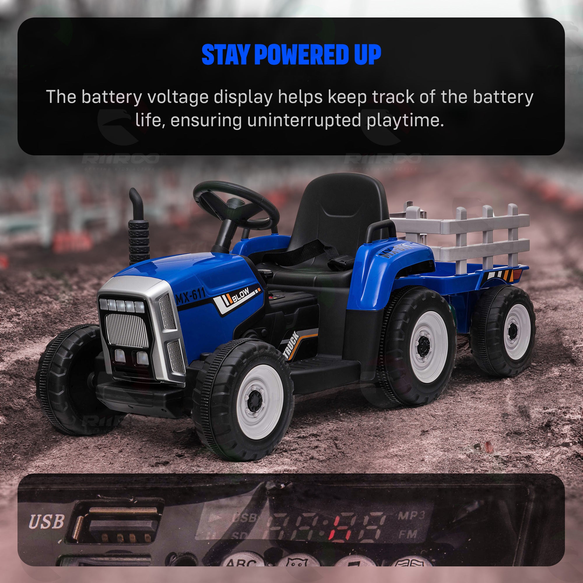 RiiRoo JDX™ Traktor mit Anhänger