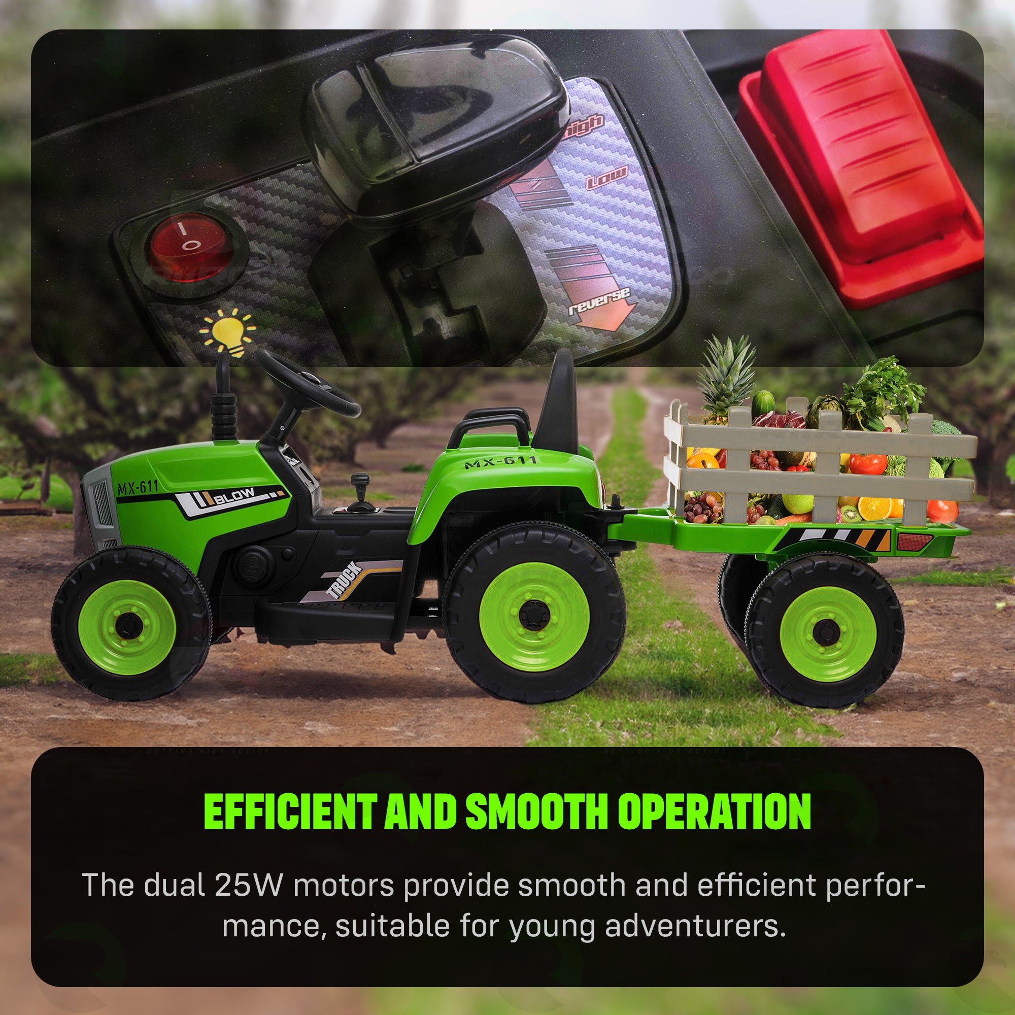 RiiRoo JDX™ Traktor mit Anhänger