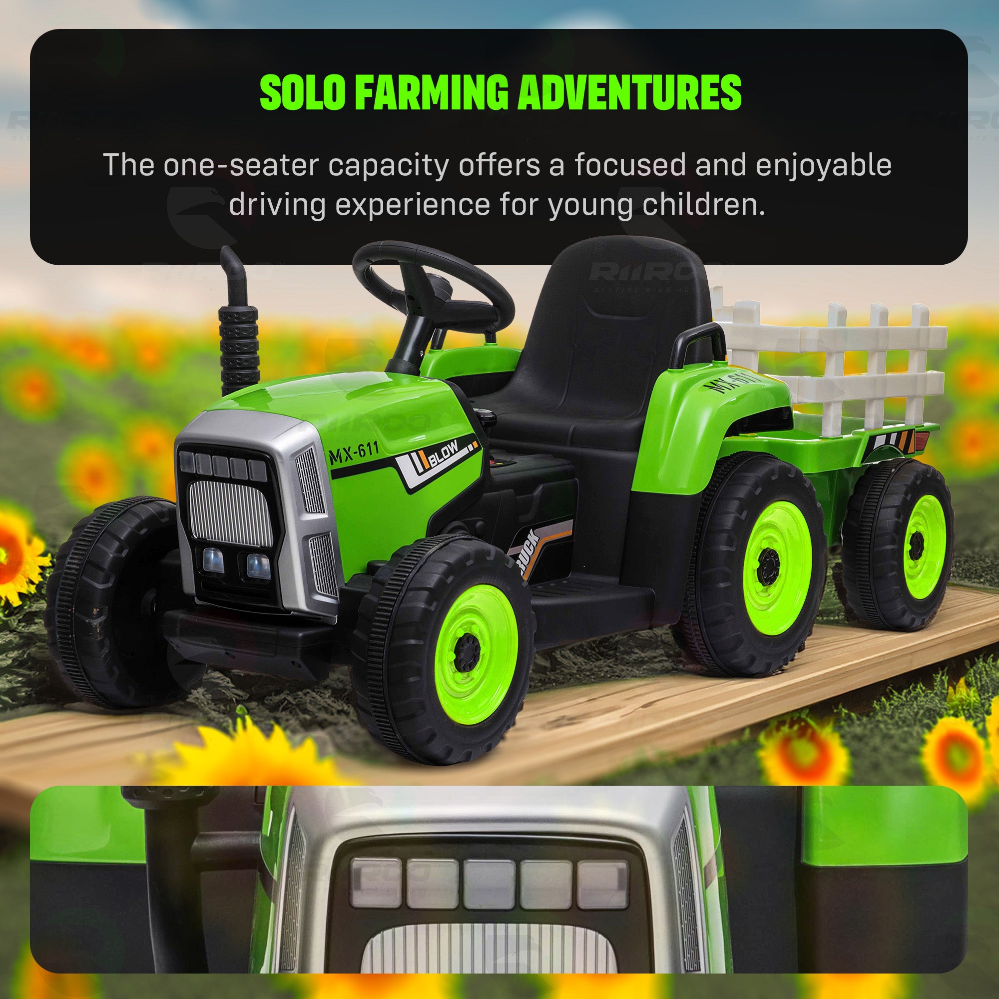 RiiRoo JDX™ Traktor mit Anhänger