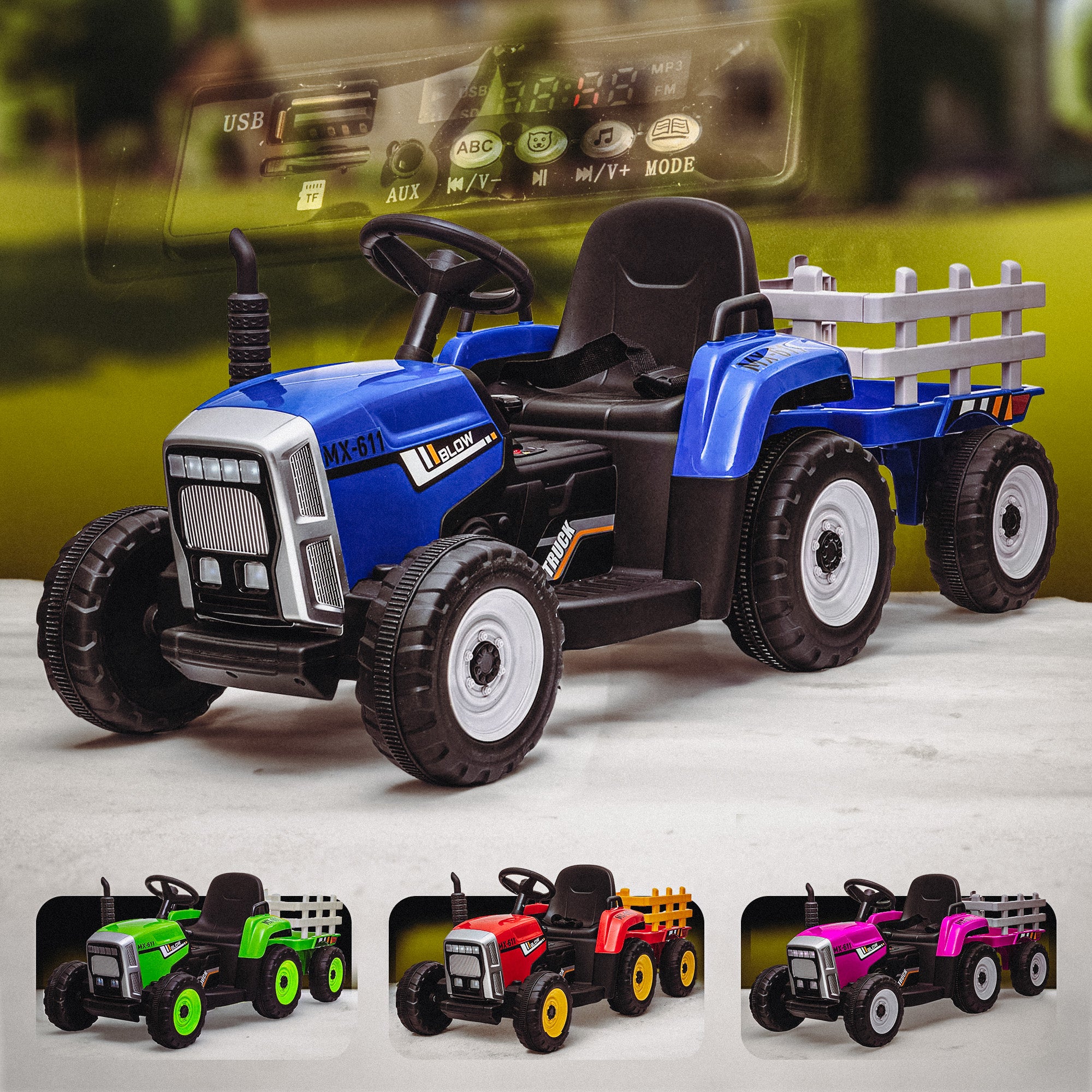RiiRoo JDX™ Traktor mit Anhänger