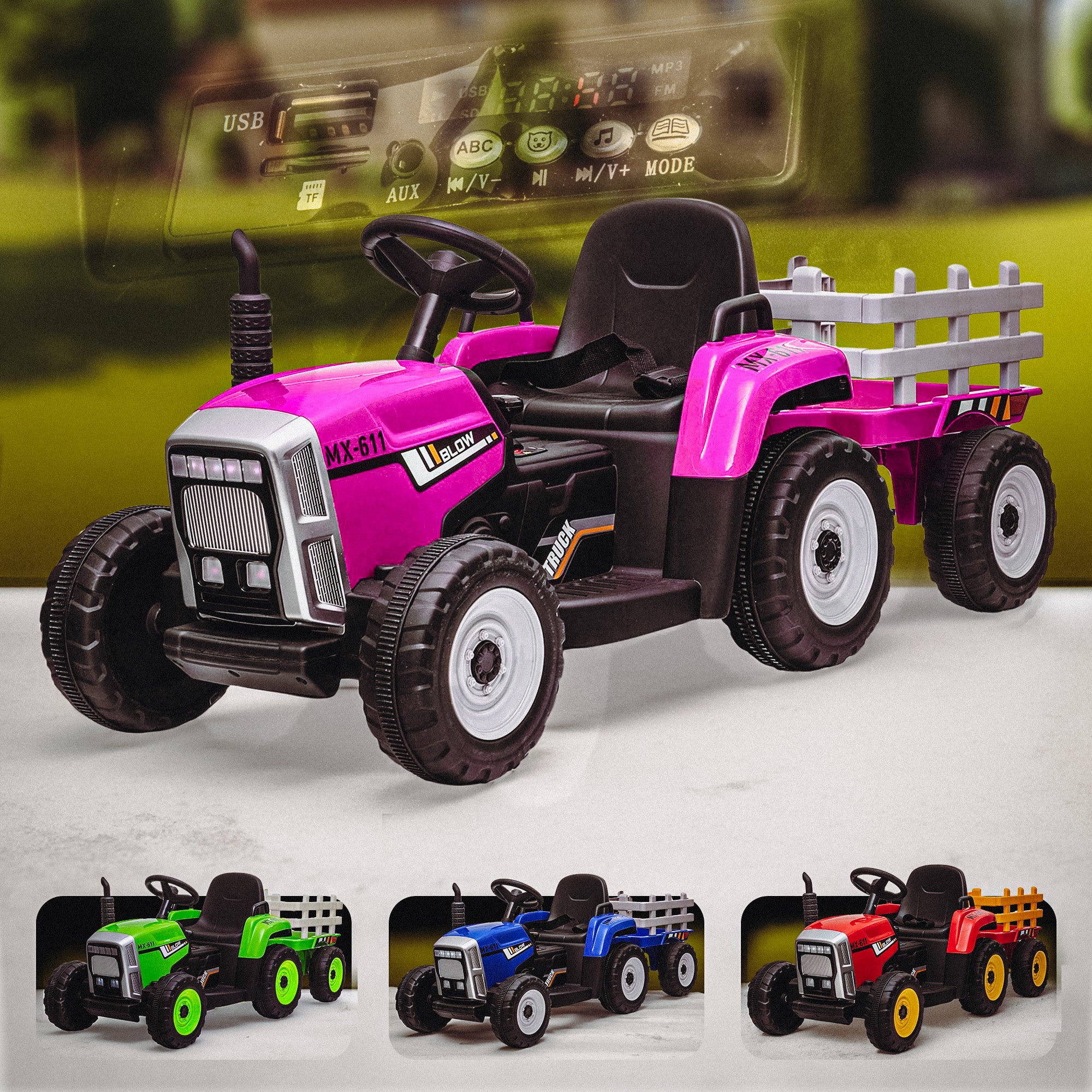 RiiRoo JDX™ Traktor mit Anhänger