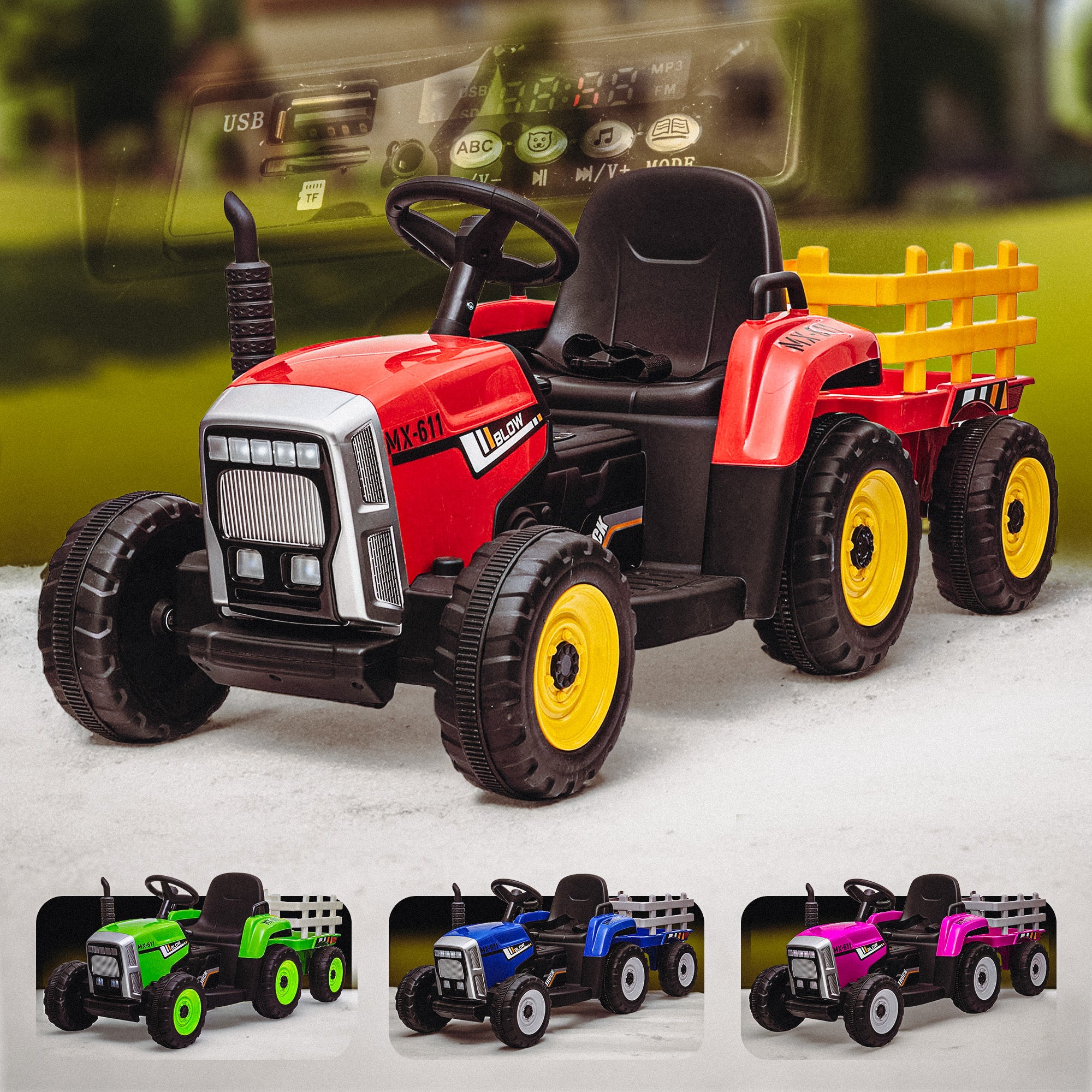 RiiRoo JDX™ Traktor mit Anhänger