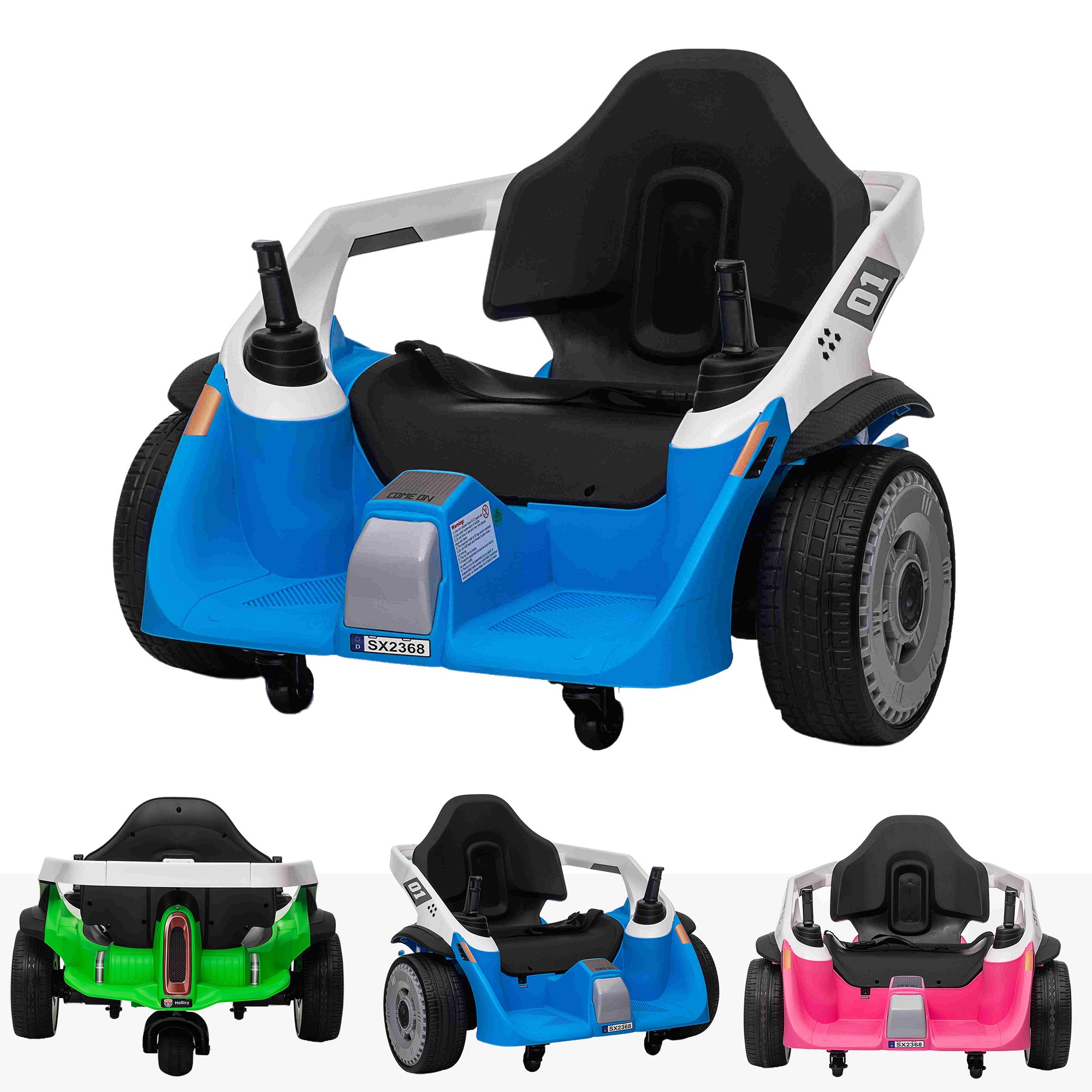 24V Electric Dodgem Waltzer Car 3 Wheels Zero Turn