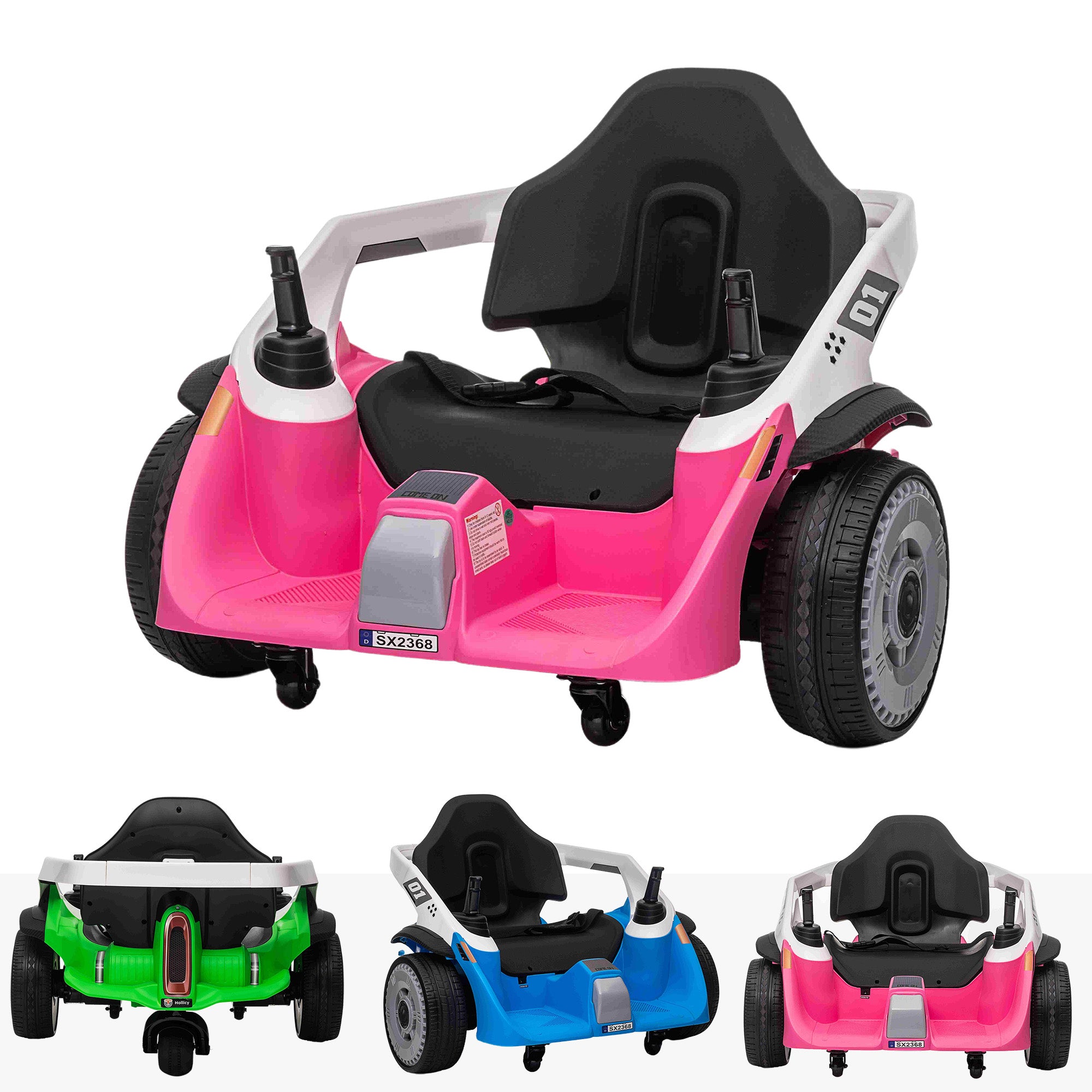 24V Electric Dodgem Waltzer Car 3 Wheels Zero Turn