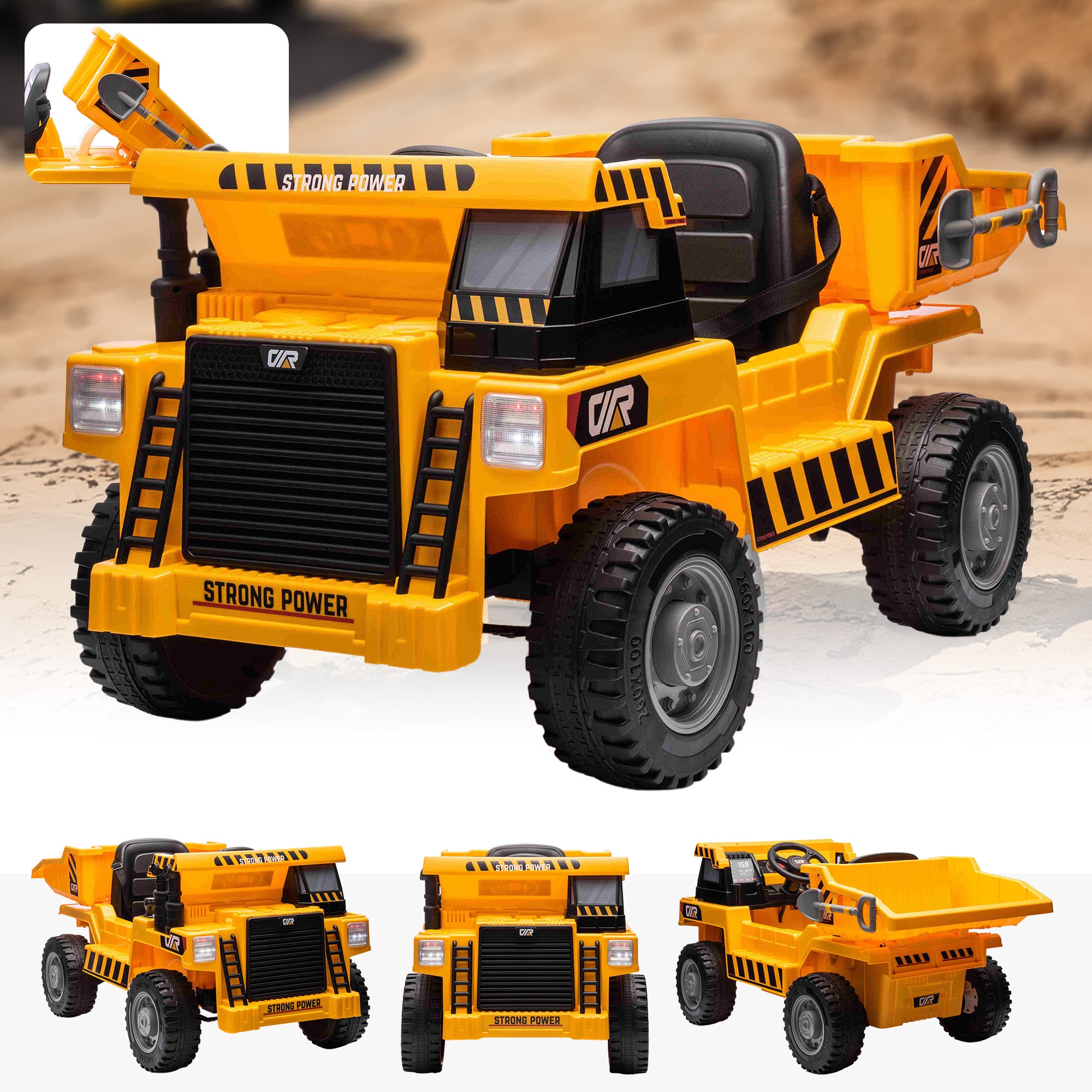 RiiRoo 12V Ride On Dumper Truck Engaging Construction Play for Kids