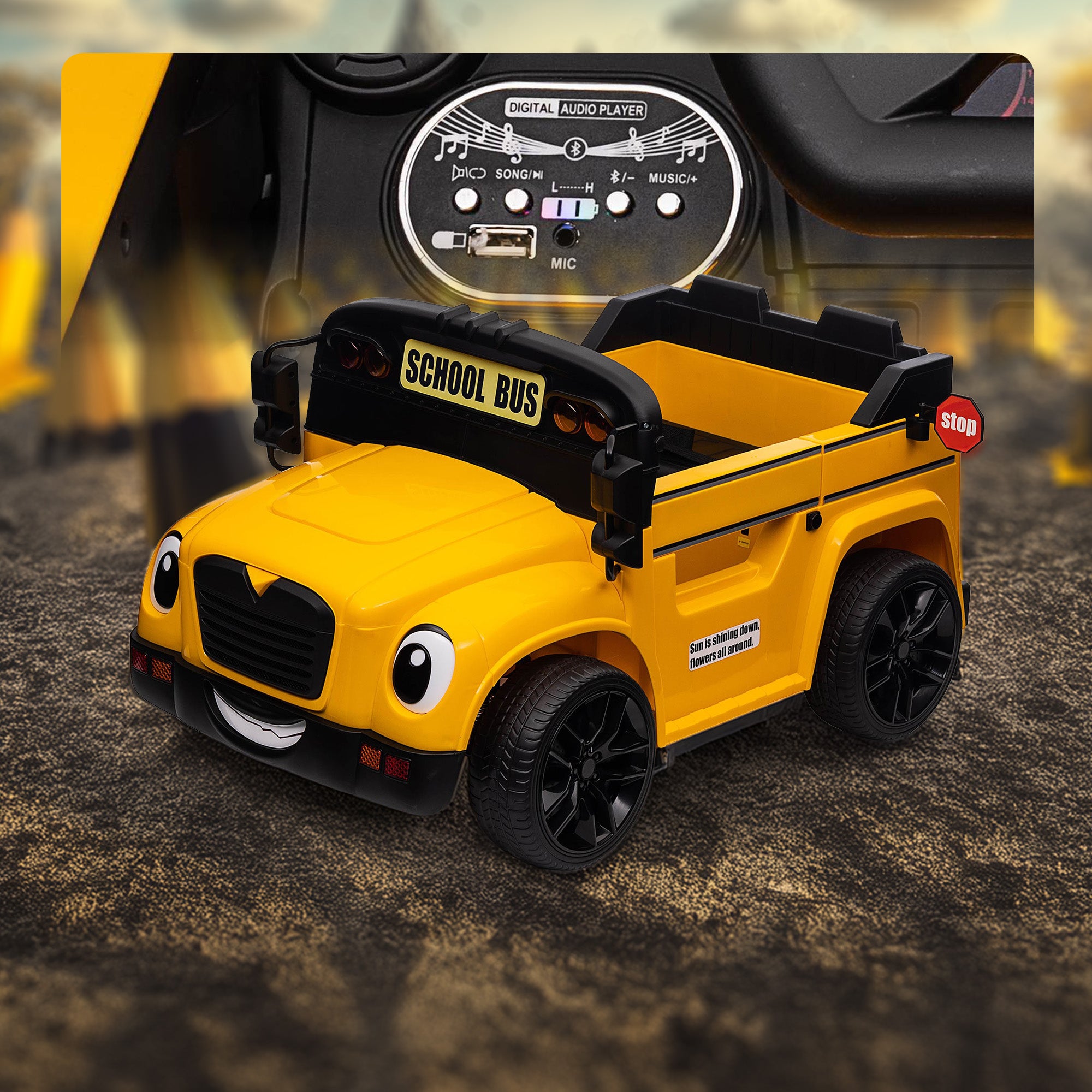 Little American School Bus Single Seater 12V American School Bus