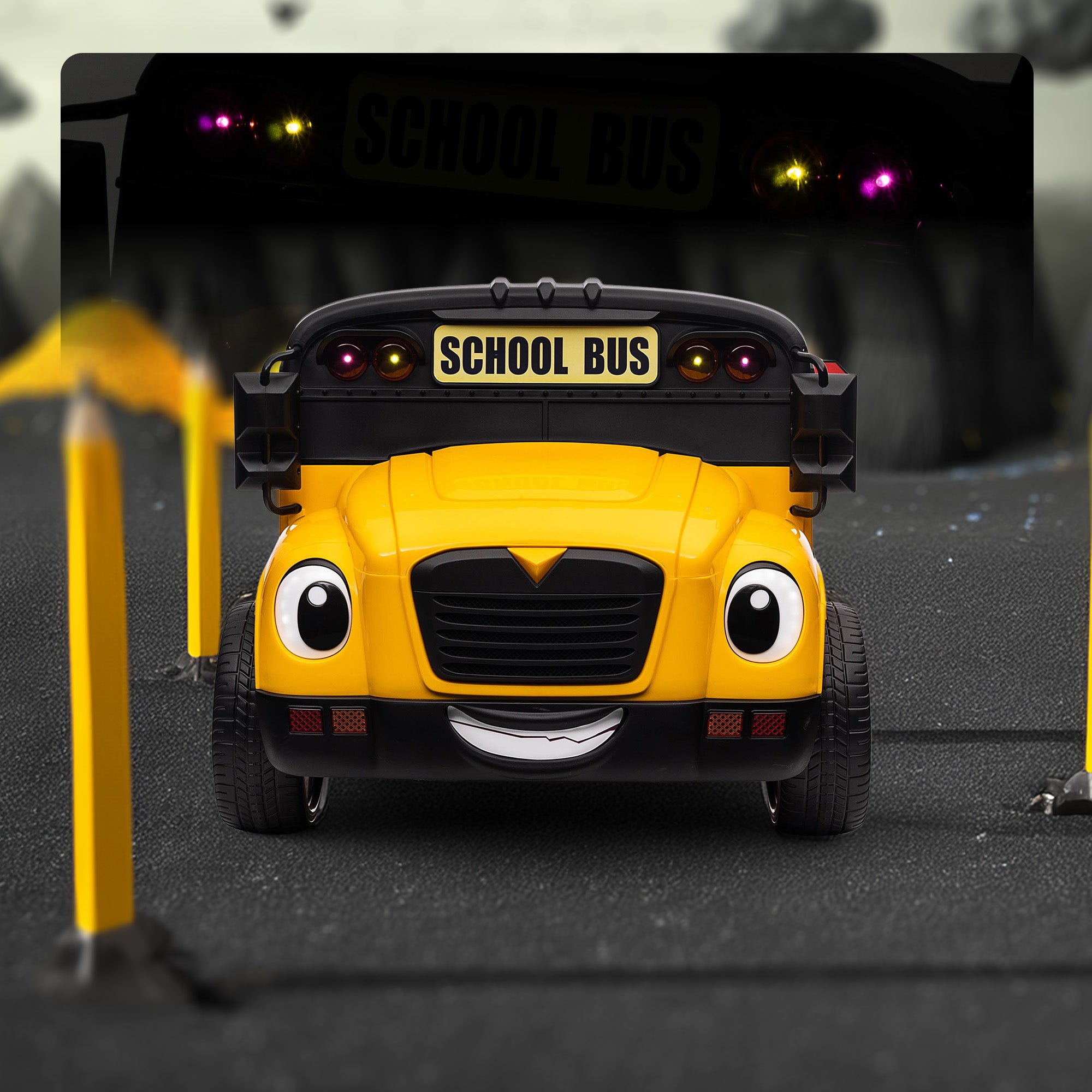 Little American School Bus Single Seater 12V American School Bus