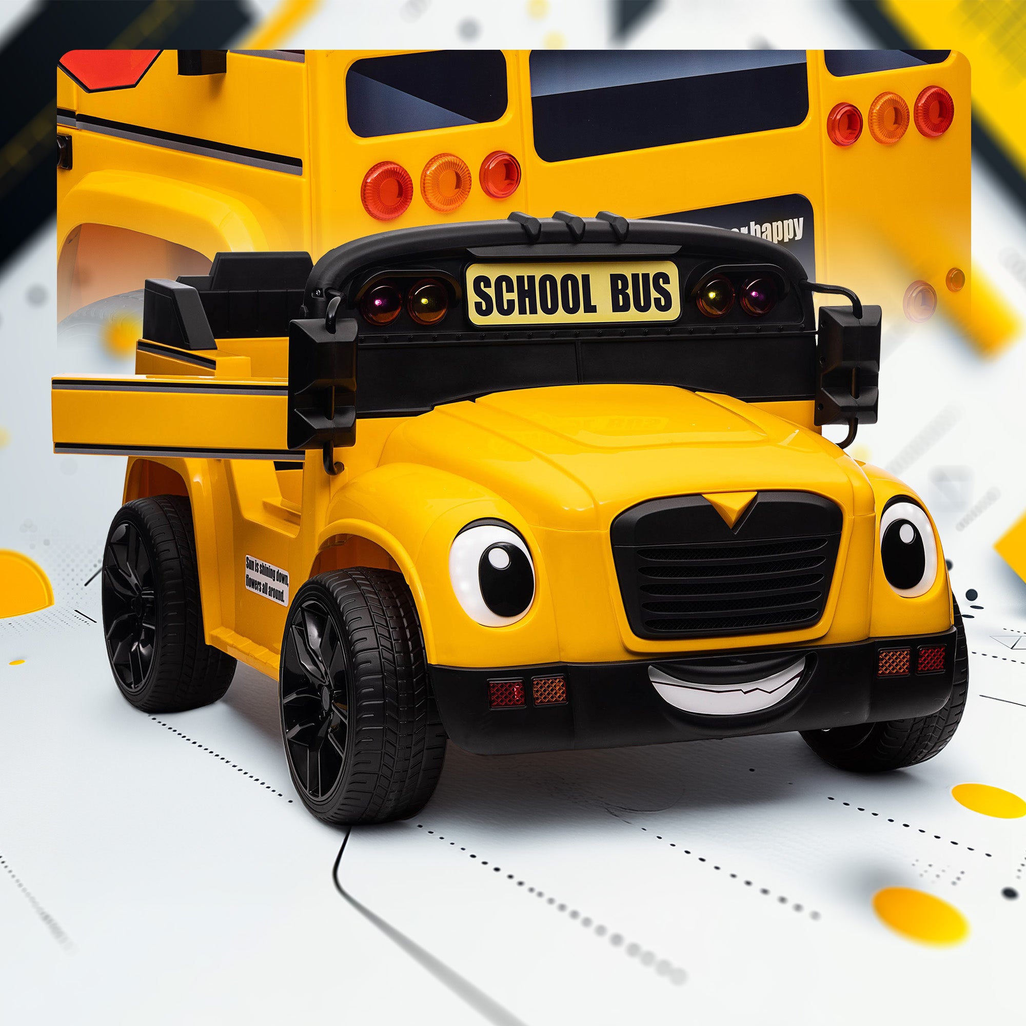 Little American School Bus Single Seater 12V American School Bus