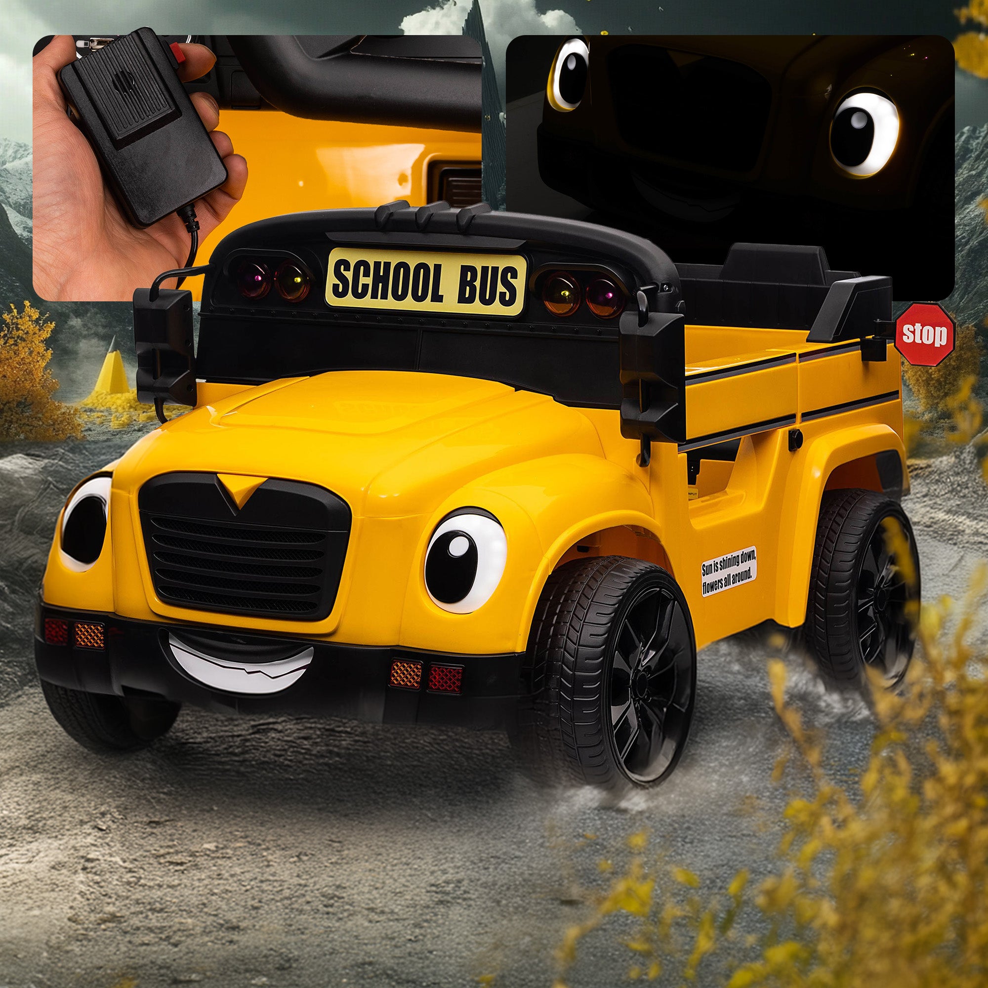 Little American School Bus Single Seater 12V American School Bus