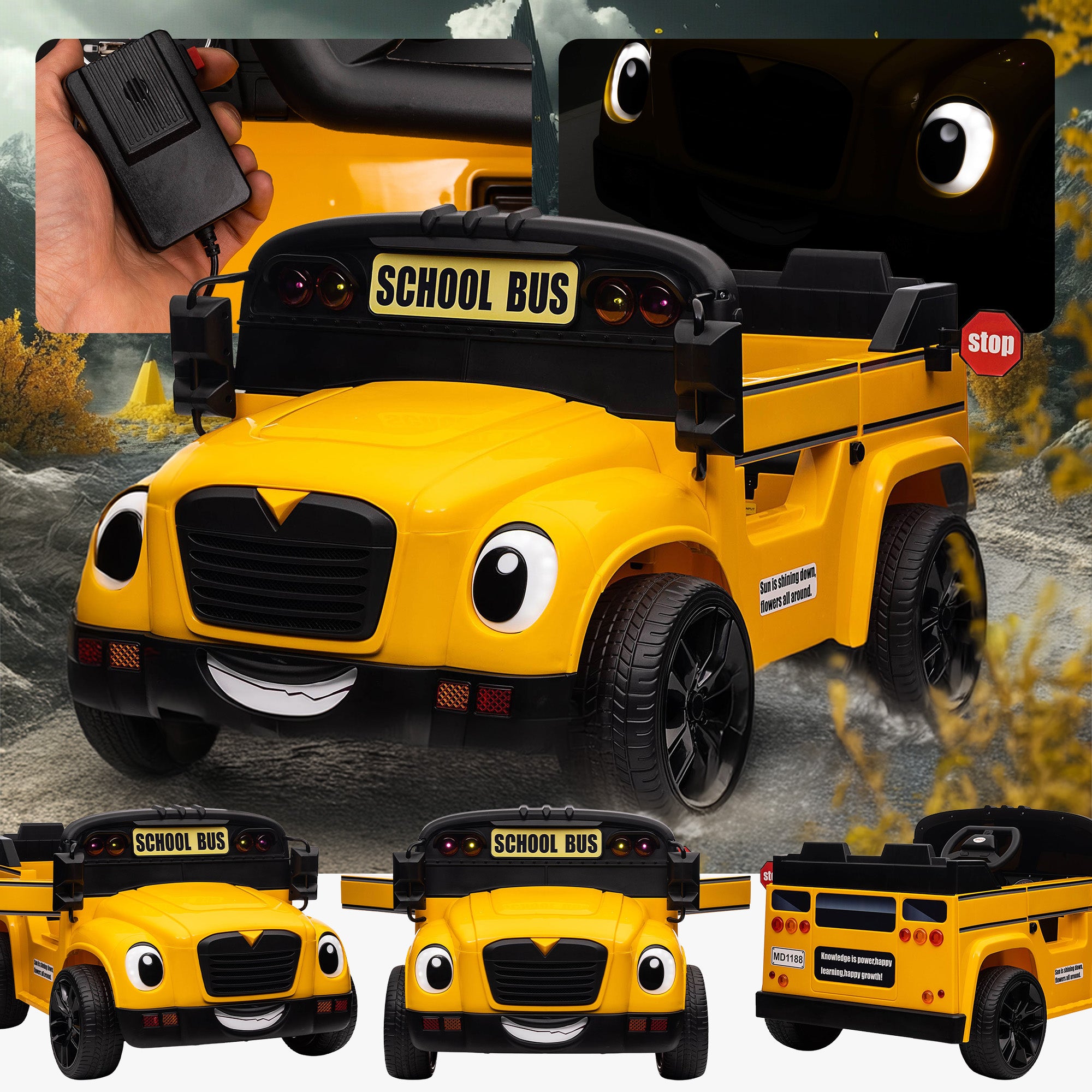 Little American School Bus Single Seater 12V American School Bus