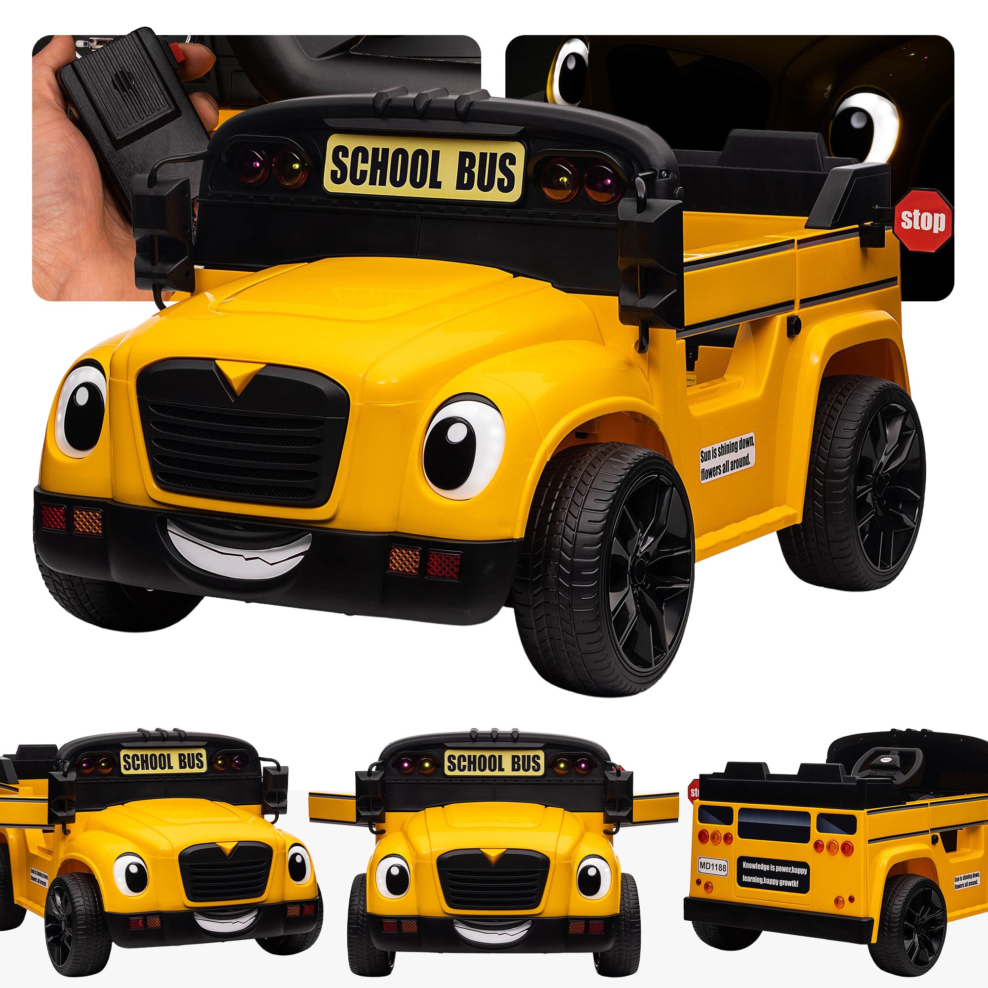 Little American School Bus Single Seater 12V American School Bus