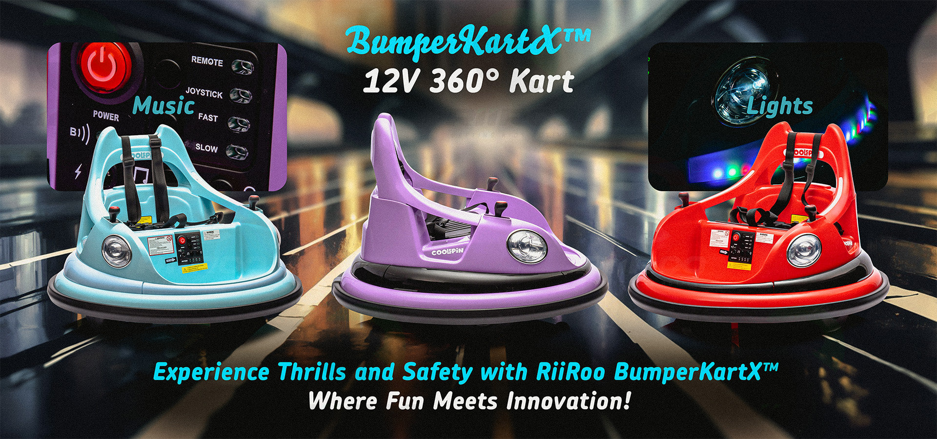 RiiRoo BumperKartX™ - 12V Bumper Kart