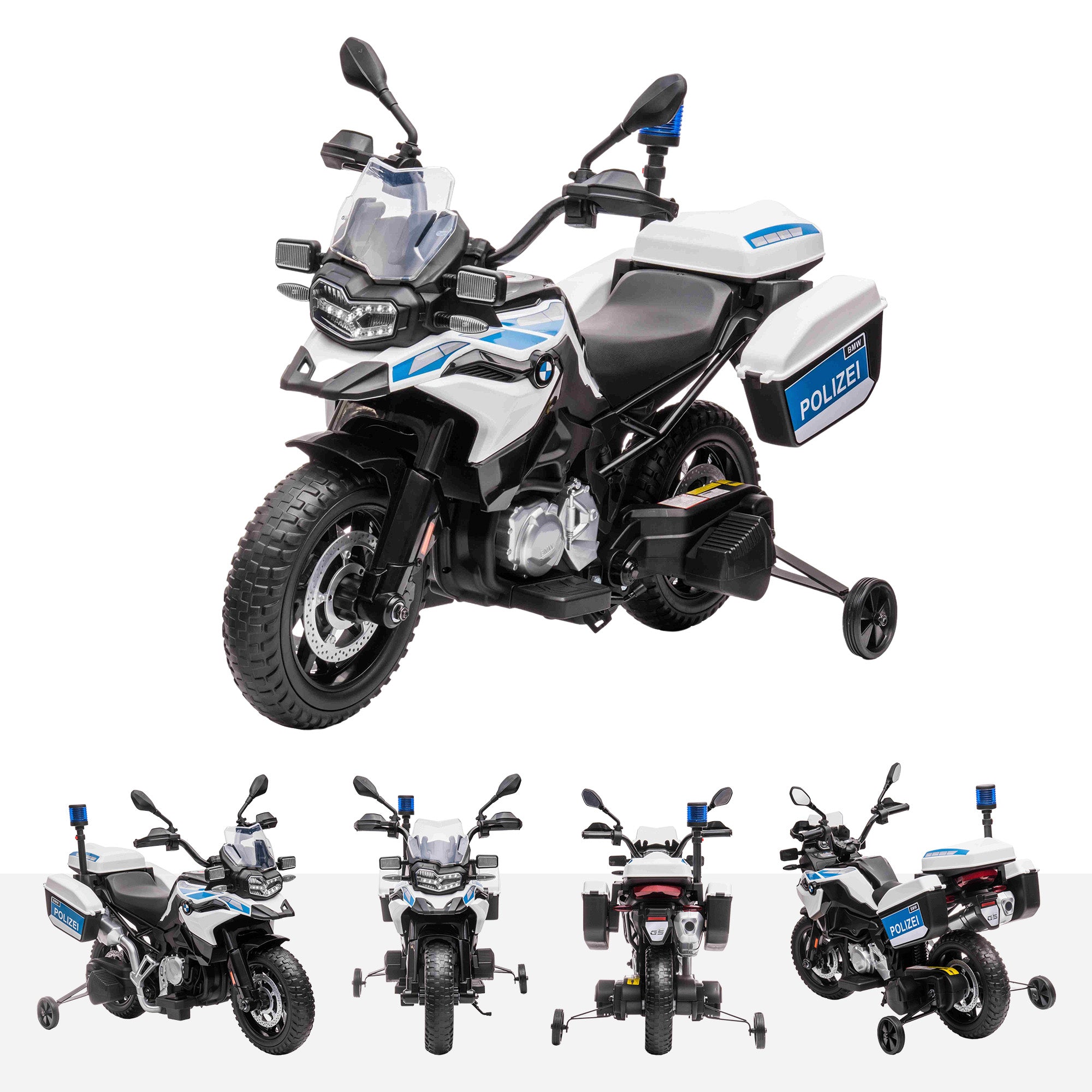 12V Licensed BMW F850 GS Polizei Edition Kids Battery Electric Ride On RiiRoo