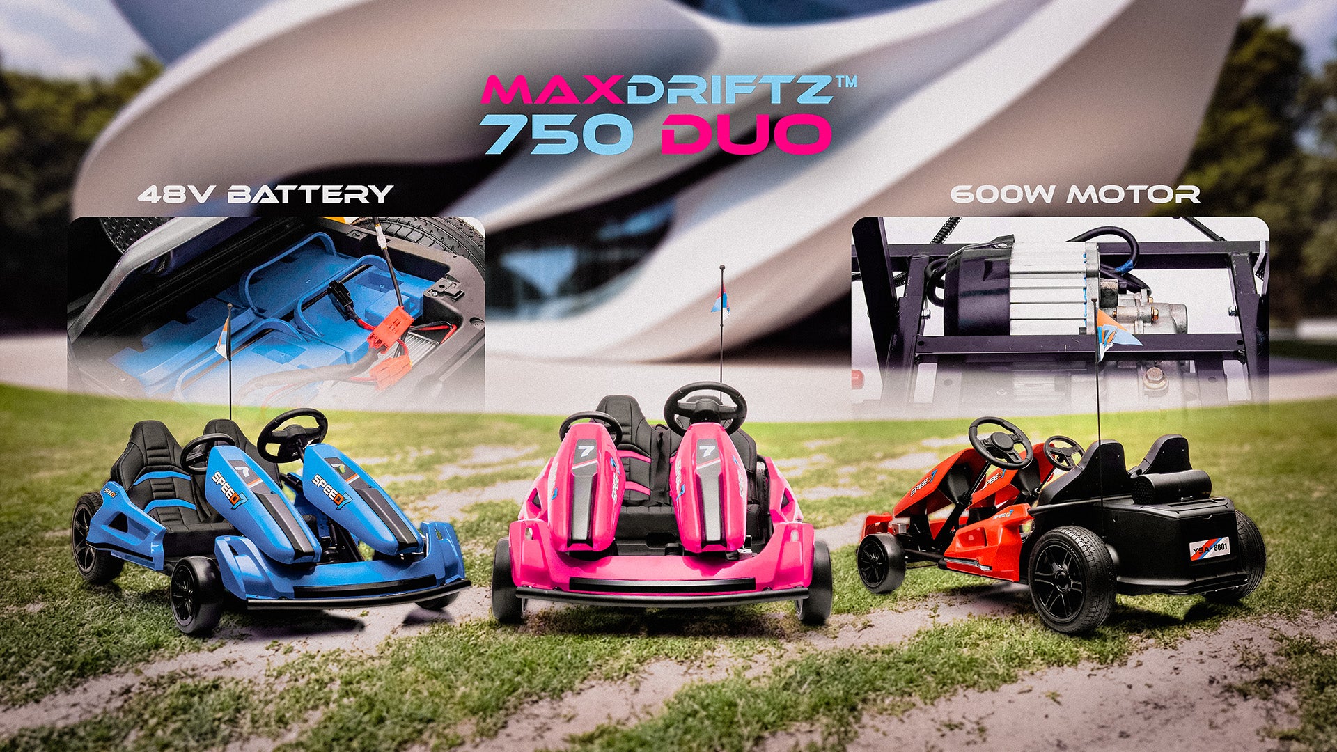 MaxLiftz 750 Duo 48V Ride on Kart With 600W Motor / 2 Seater