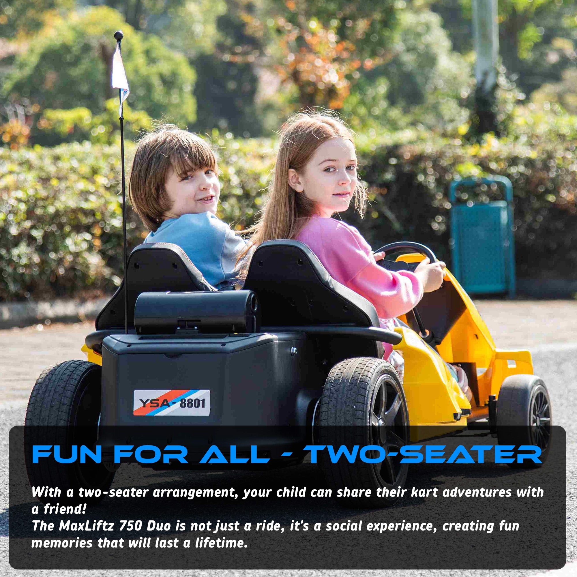 MaxLiftz 750 Duo 48V Ride on Kart With 600W Motor / 2 Seater