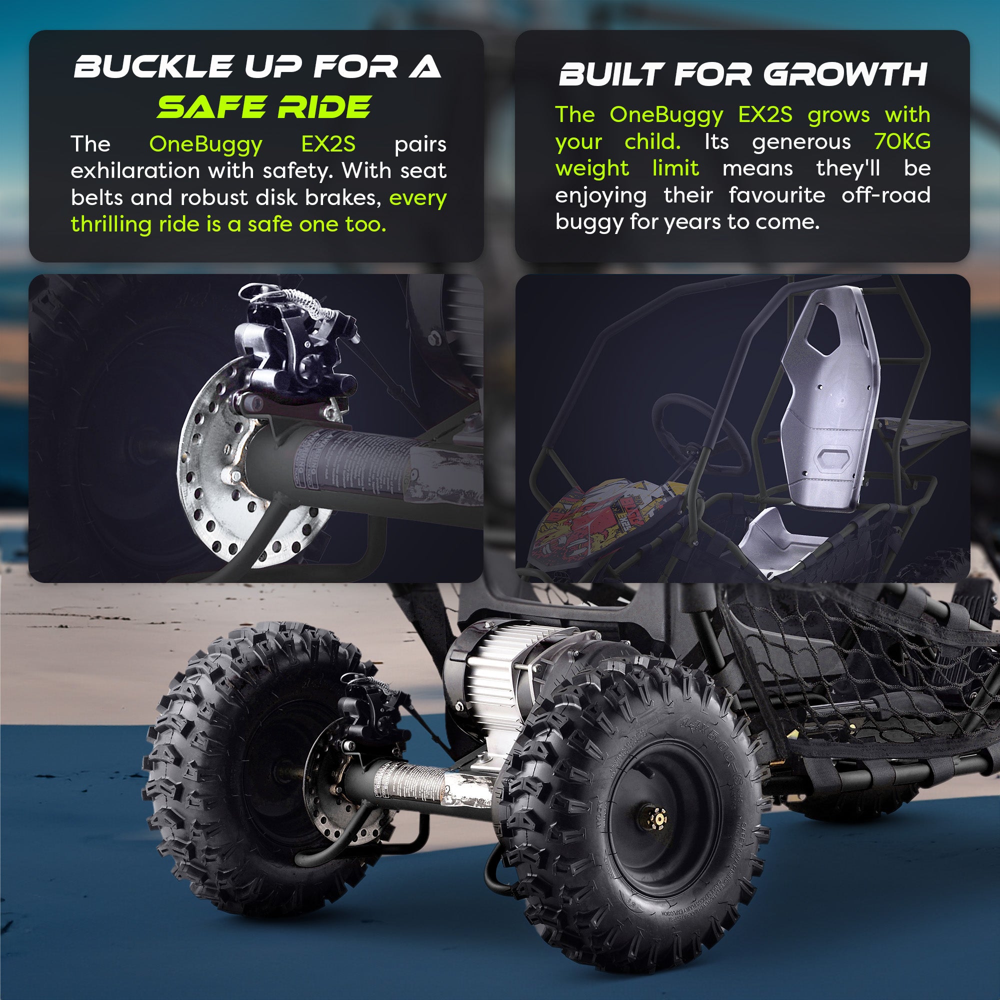 OneBuggy™ | EX2S | 1000W | 36V | Electric UTV Buggy